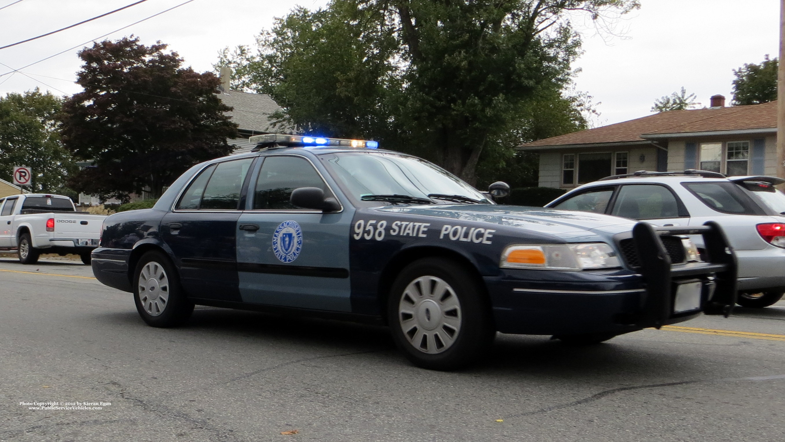 A photo  of Massachusetts State Police
            Cruiser 958, a 2006-2008 Ford Crown Victoria Police Interceptor             taken by Kieran Egan