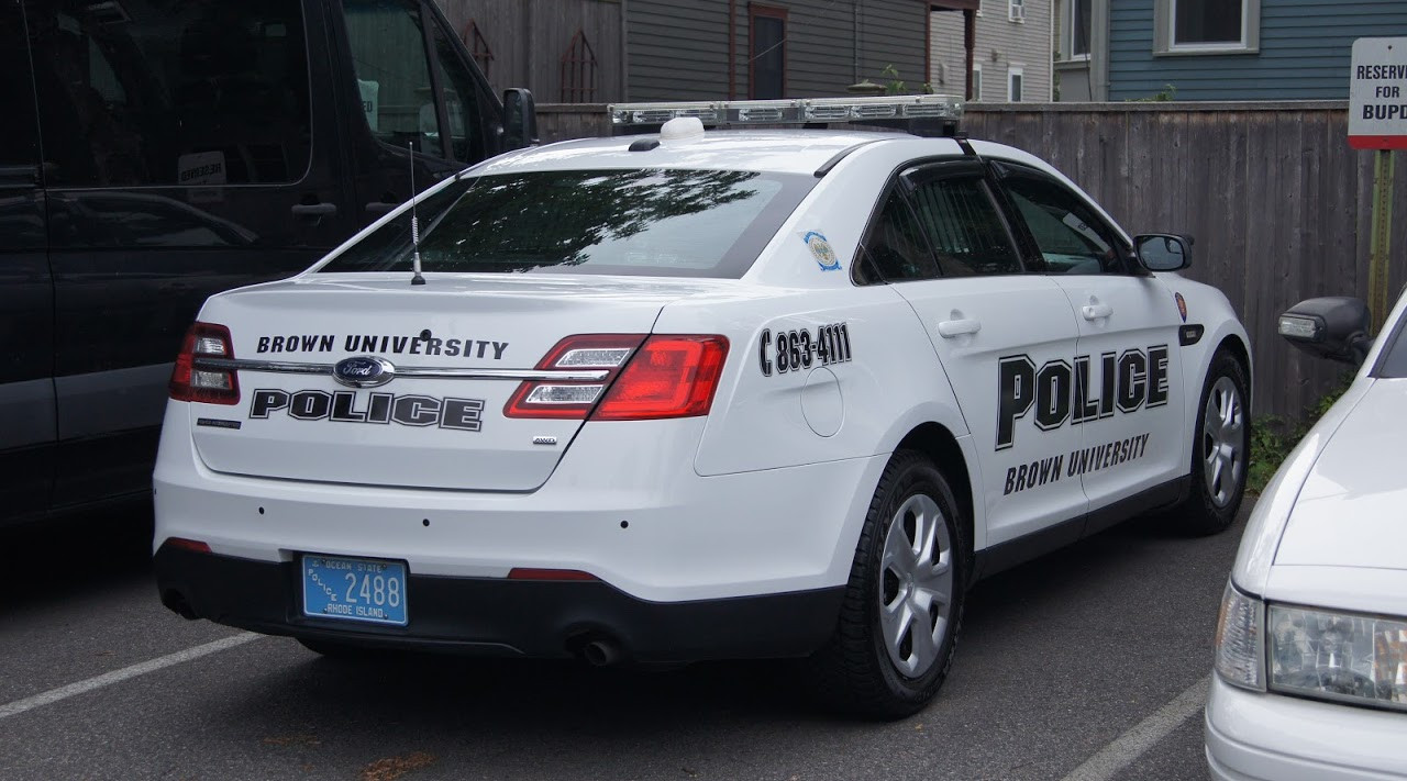 A photo  of Brown University Police
            Patrol 7, a 2014-2015 Ford Police Interceptor Sedan             taken by Jamian Malo