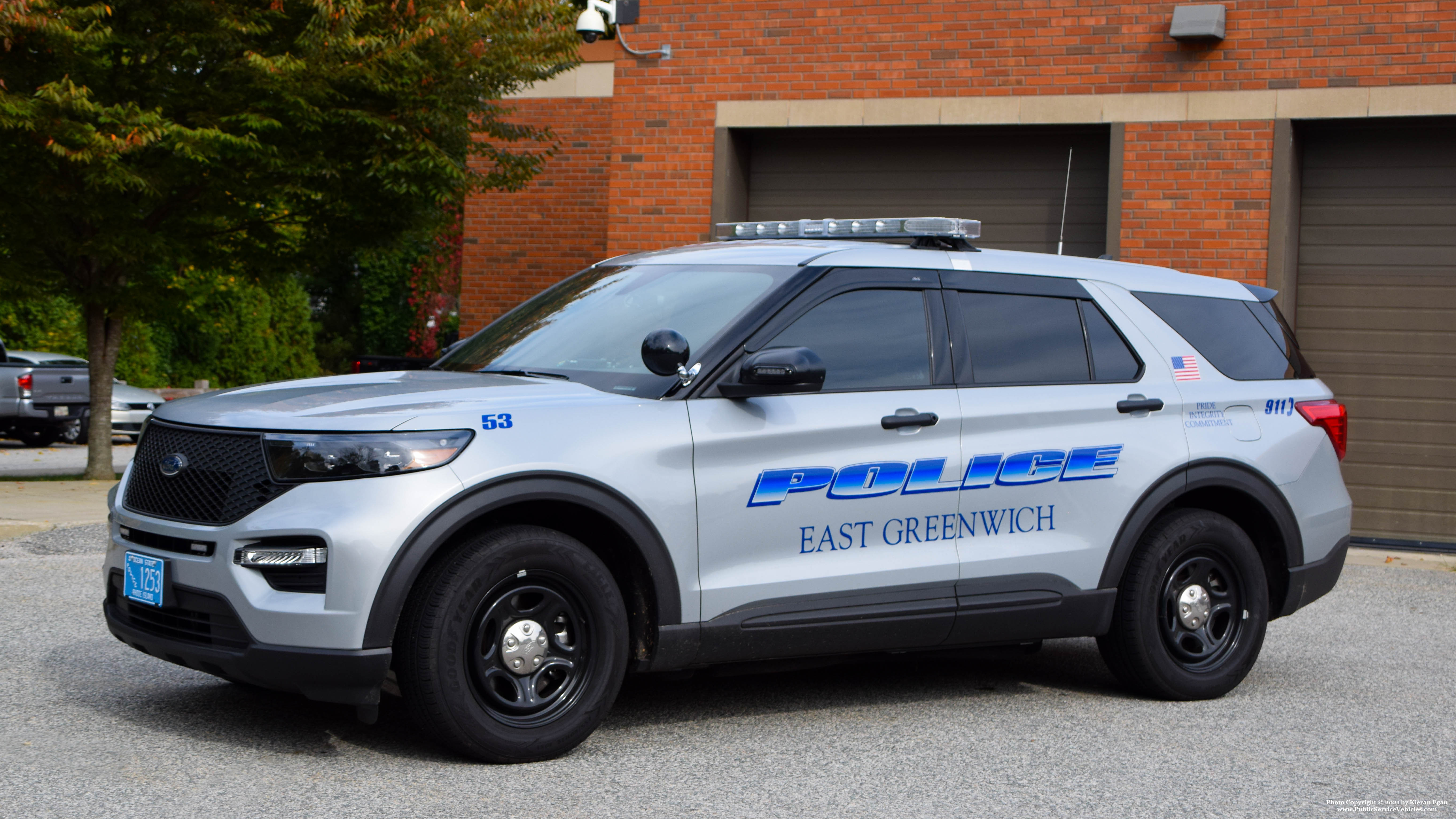 A photo  of East Greenwich Police
            Cruiser 1253, a 2020 Ford Police Interceptor Utility             taken by Kieran Egan