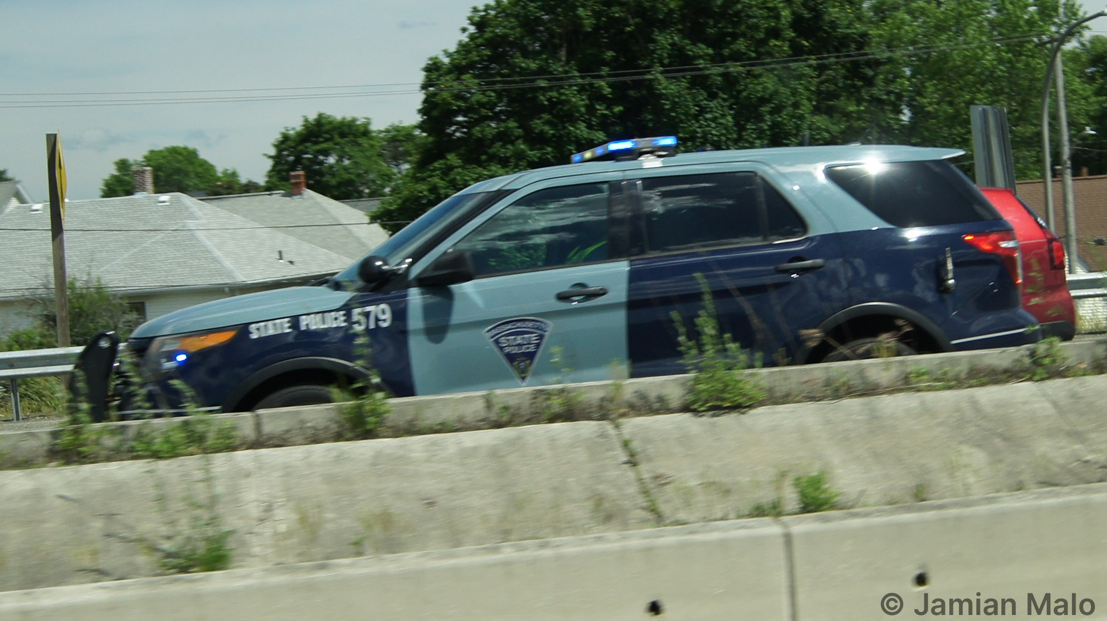 A photo  of Massachusetts State Police
            Cruiser 579, a 2013-2014 Ford Police Interceptor Utility             taken by Jamian Malo