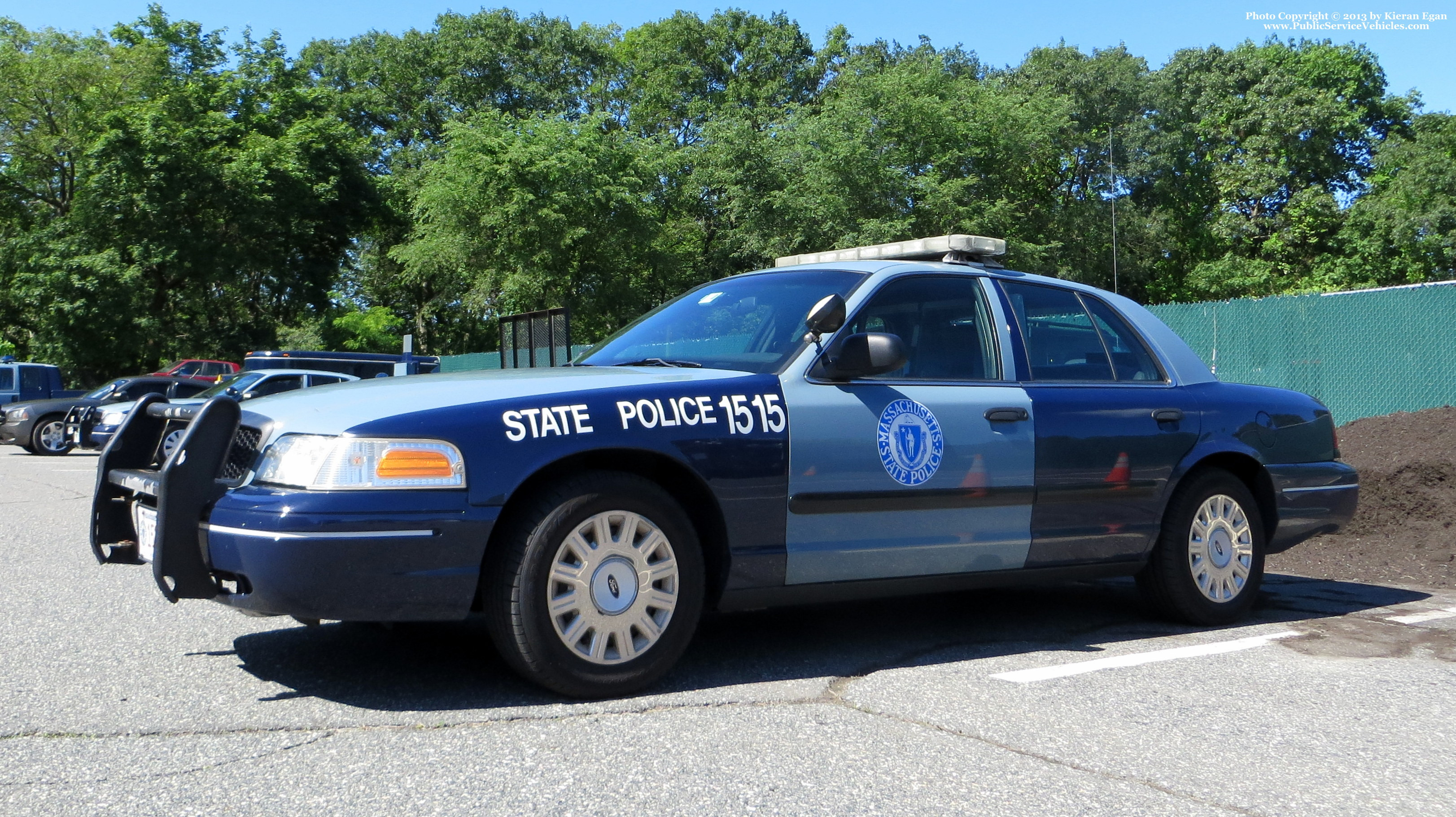A photo  of Massachusetts State Police
            Cruiser 1515, a 2003-2005 Ford Crown Victoria Police Interceptor             taken by Kieran Egan
