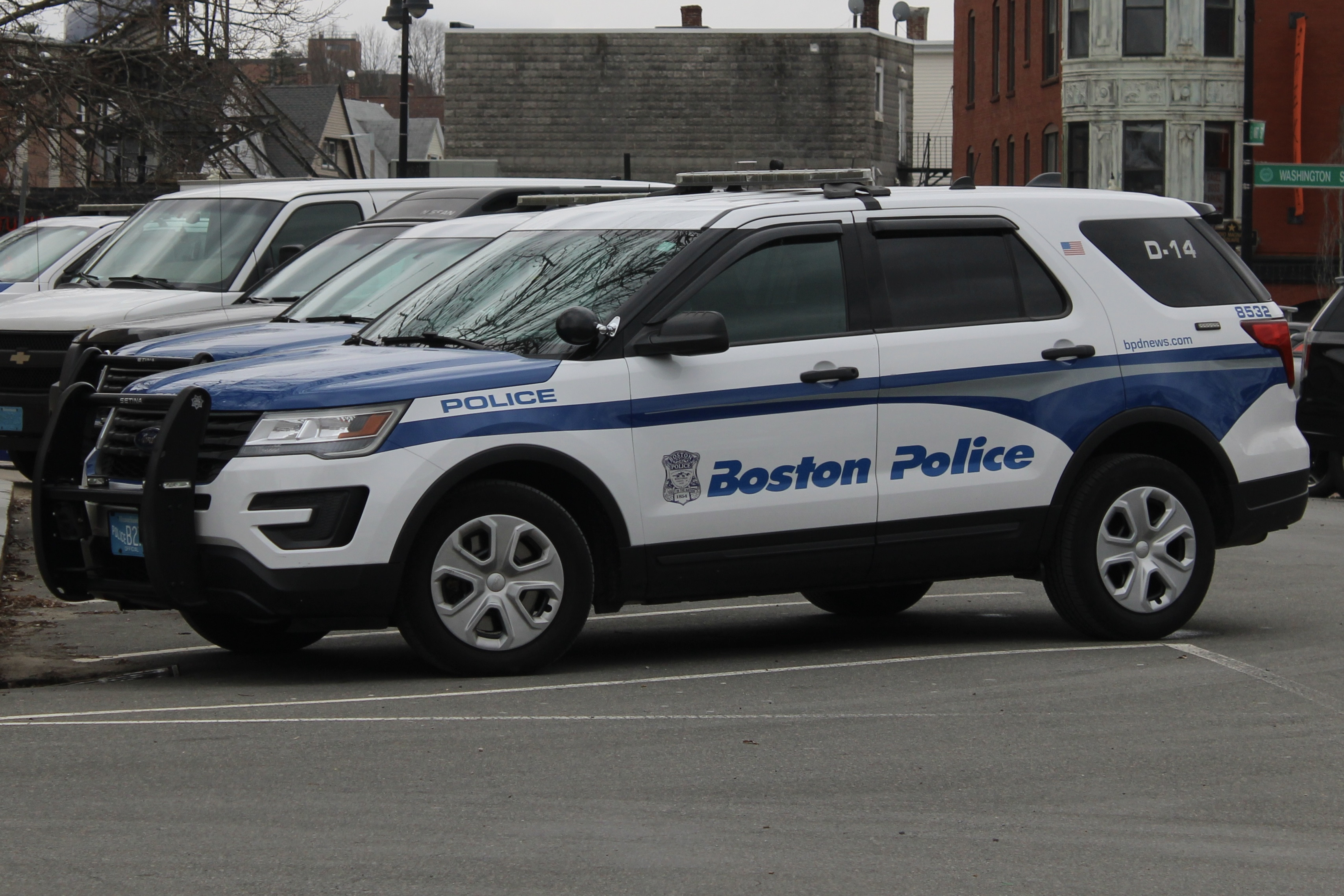 A photo  of Boston Police
            Cruiser 8532, a 2018 Ford Police Interceptor Utility             taken by @riemergencyvehicles