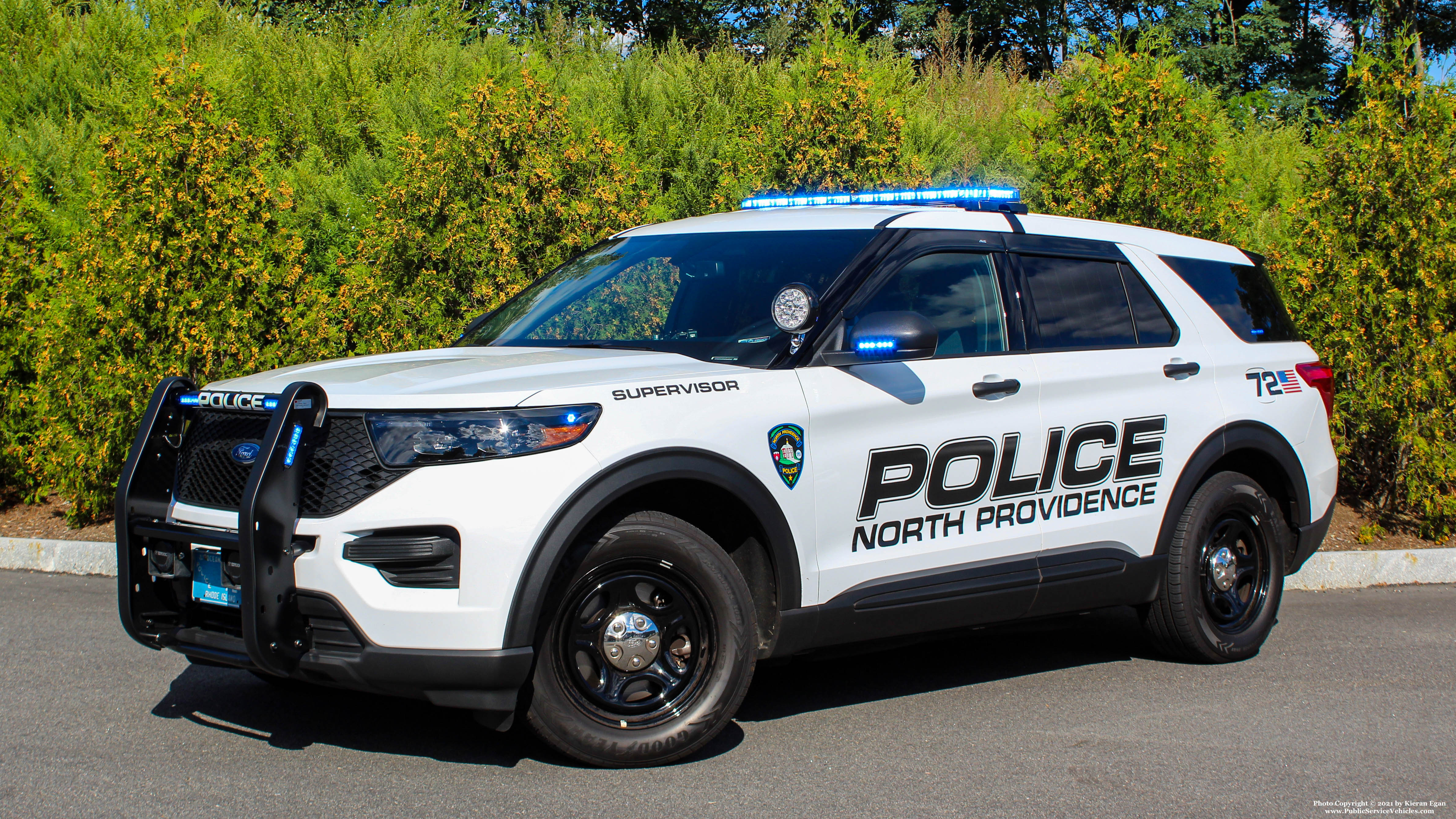 A photo  of North Providence Police
            Cruiser 72, a 2021 Ford Police Interceptor Utility             taken by Kieran Egan