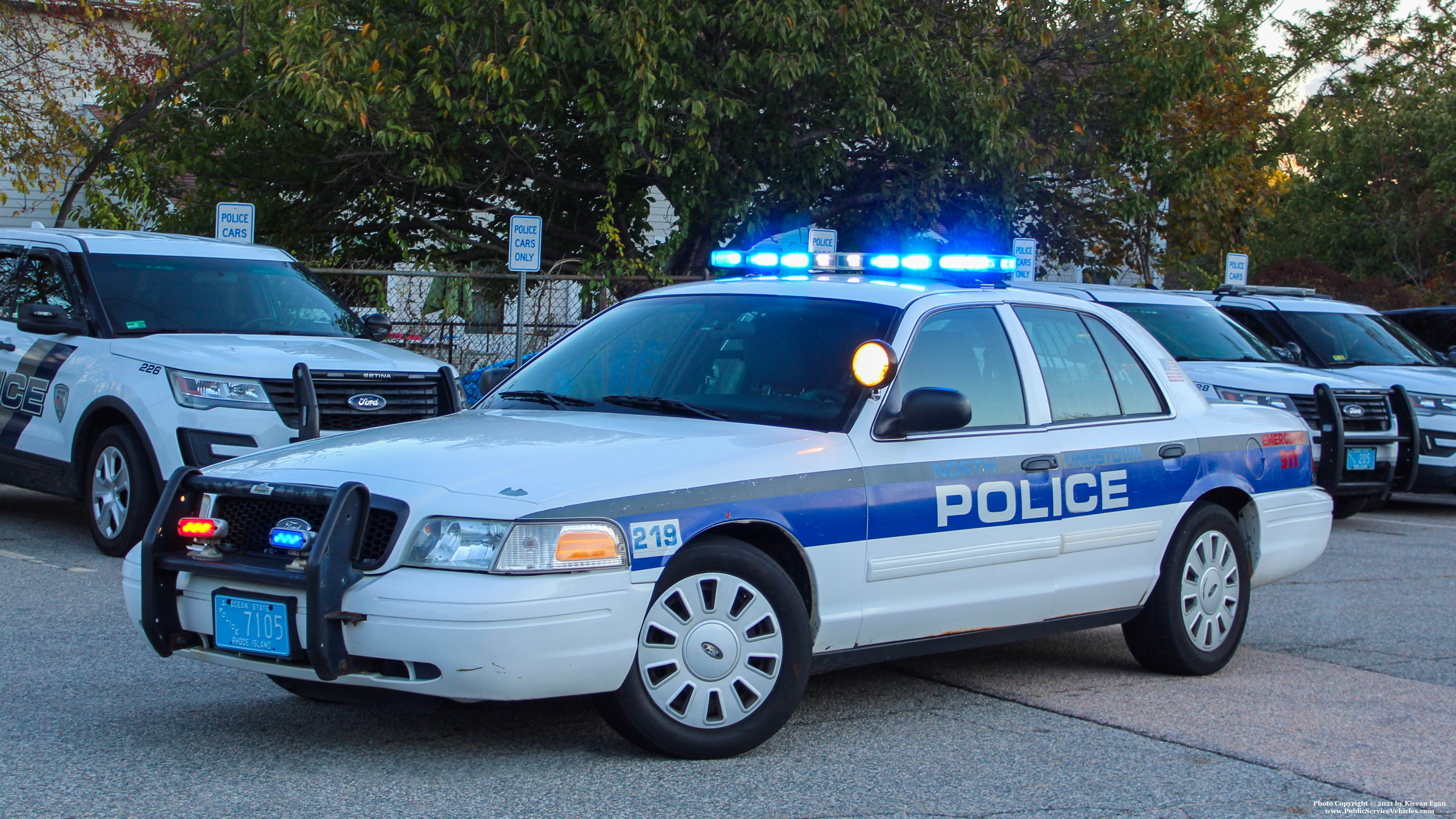 A photo  of North Kingstown Police
            Cruiser 219, a 2011 Ford Crown Victoria Police Interceptor             taken by Kieran Egan