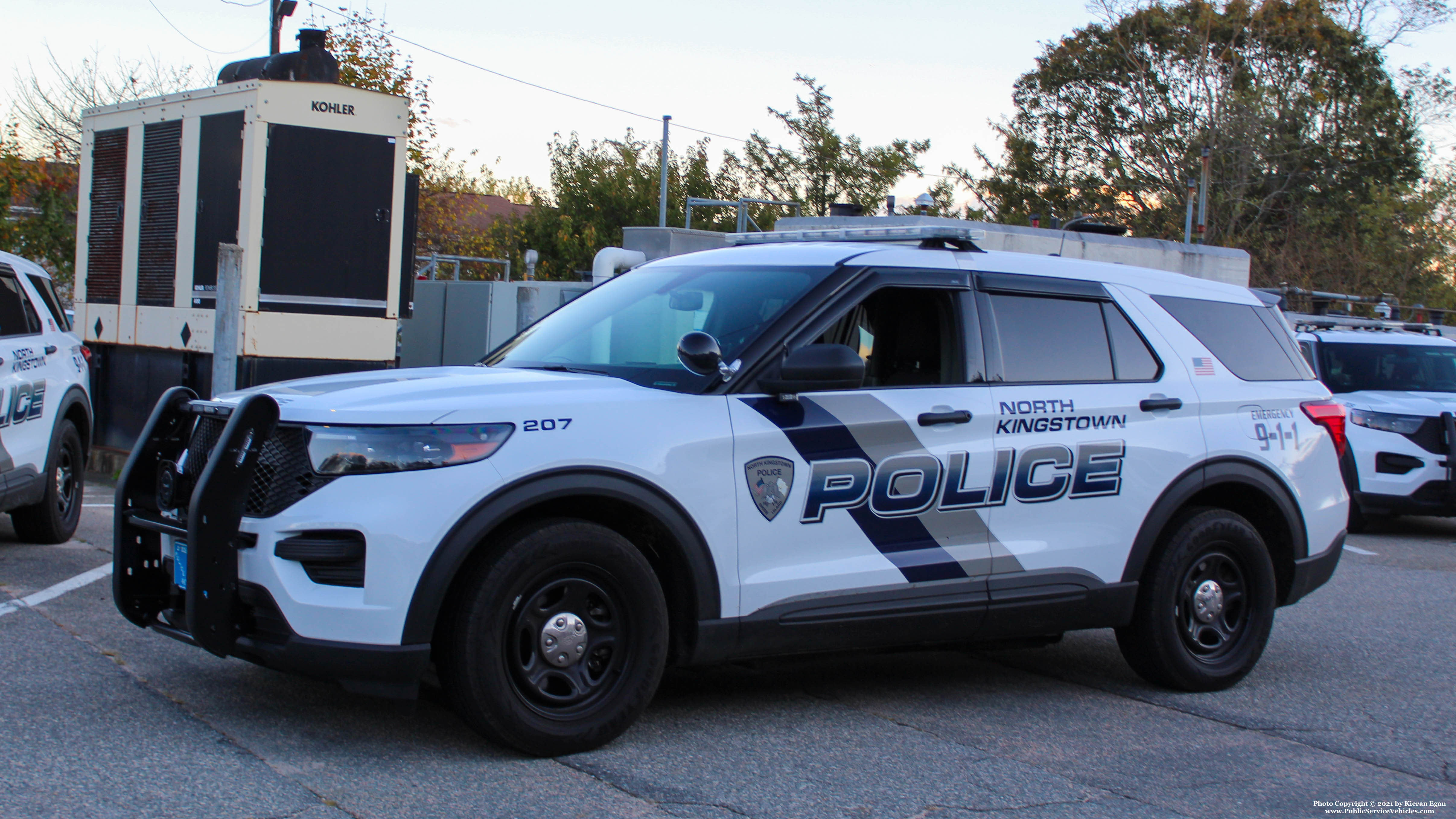 A photo  of North Kingstown Police
            Cruiser 207, a 2021 Ford Police Interceptor Utility             taken by Kieran Egan