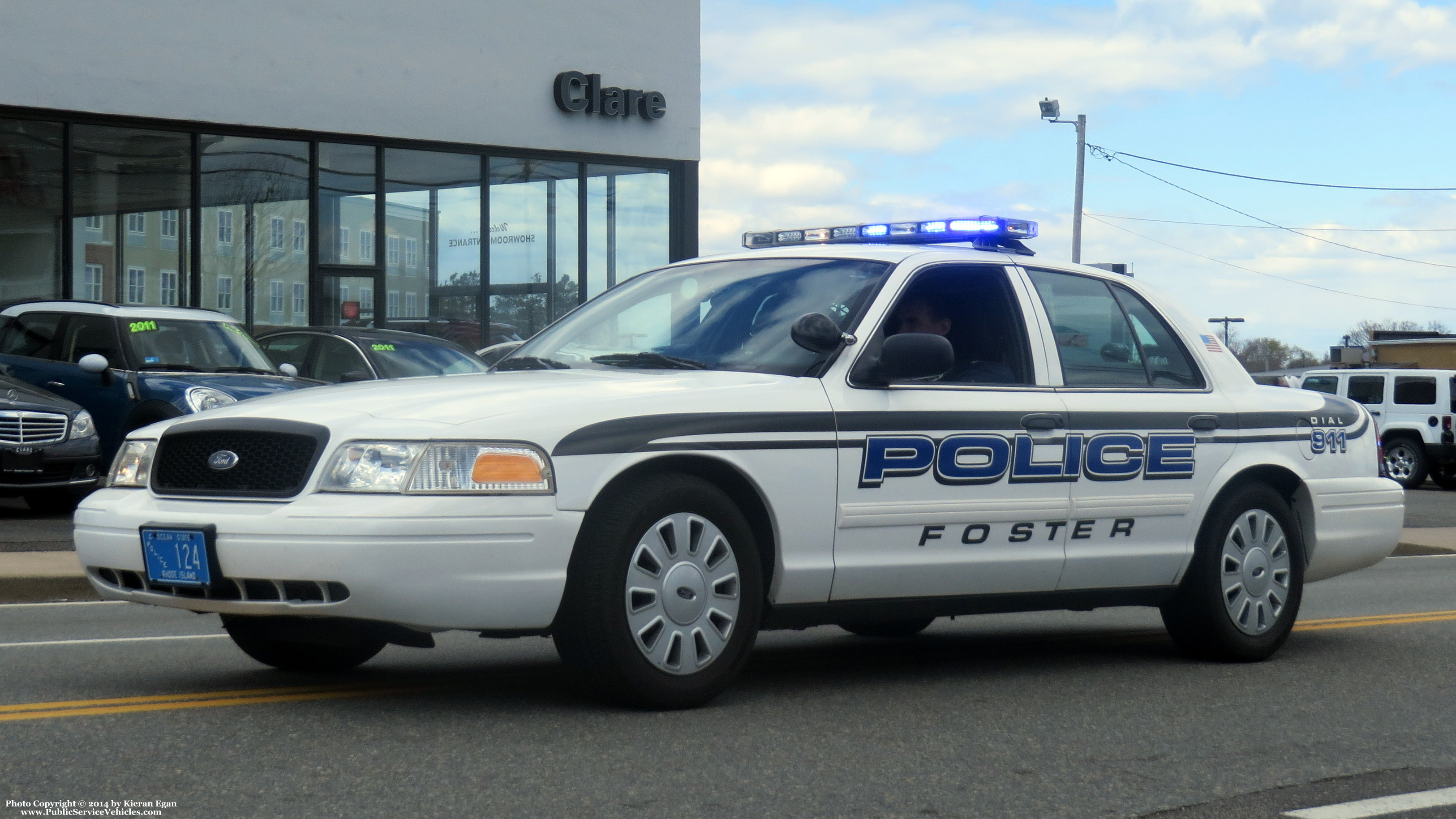 A photo  of Foster Police
            Cruiser 124, a 2009-2011 Ford Crown Victoria Police Interceptor             taken by Kieran Egan