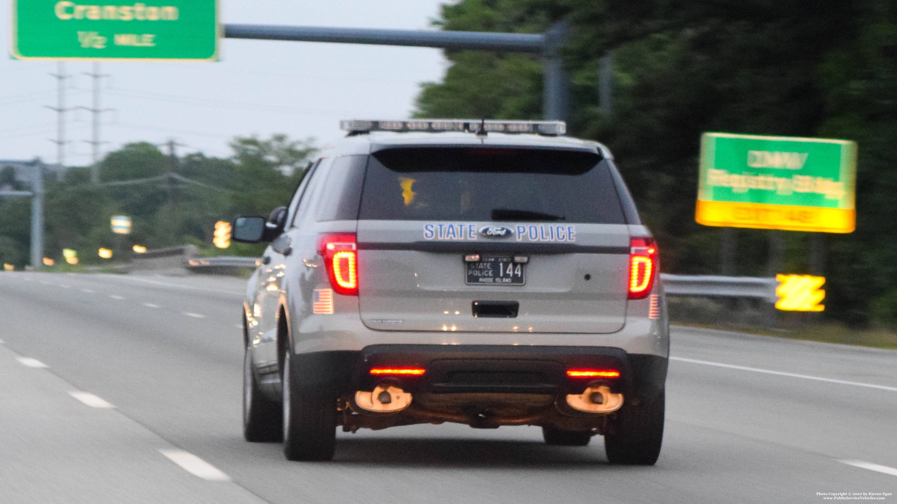 A photo  of Rhode Island State Police
            Cruiser 144, a 2013 Ford Police Interceptor Utility             taken by Kieran Egan