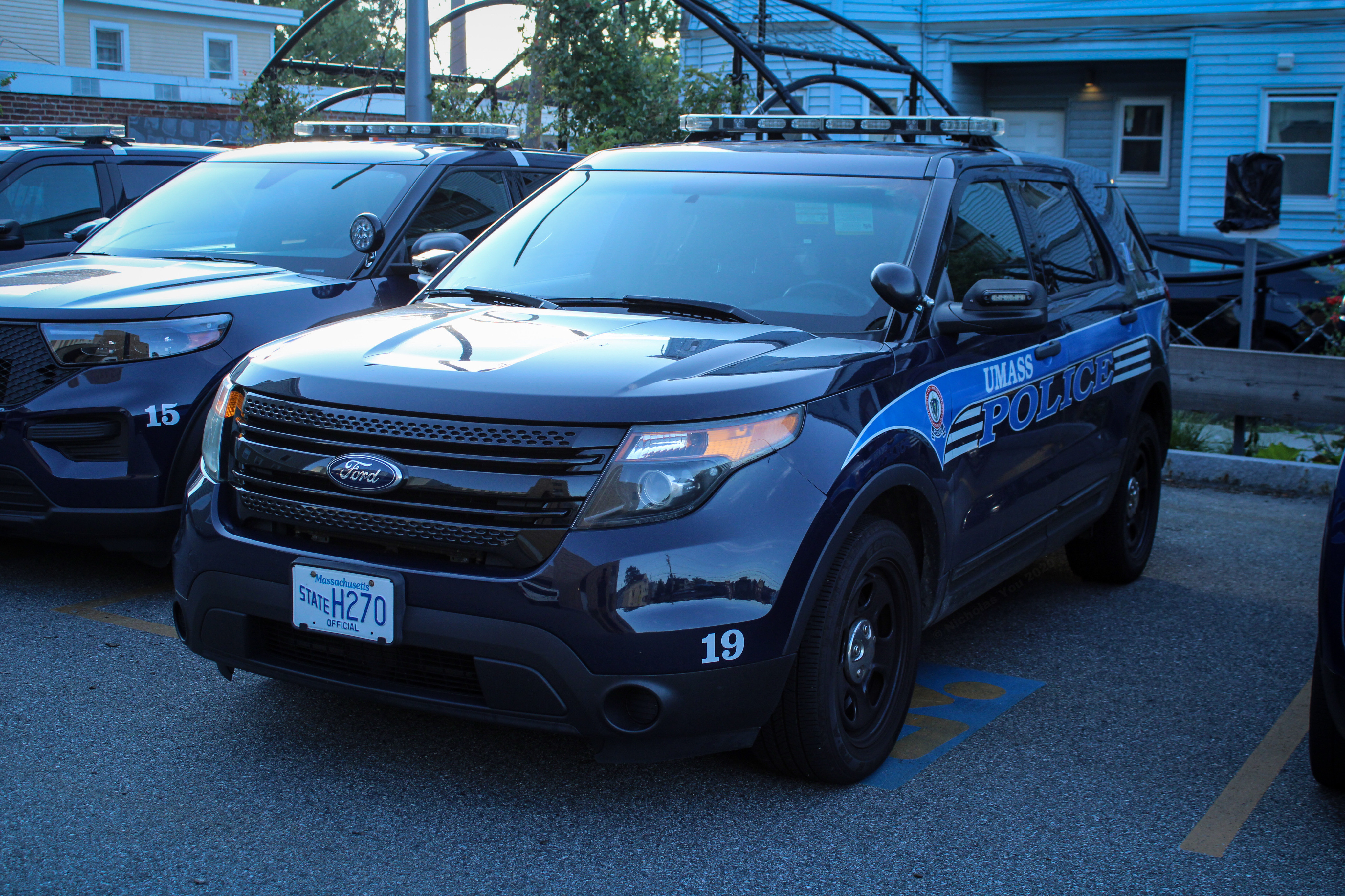 A photo  of University of Massachusetts Lowell Police
            Cruiser 19, a 2013-2015 Ford Police Interceptor Utility             taken by Nicholas You