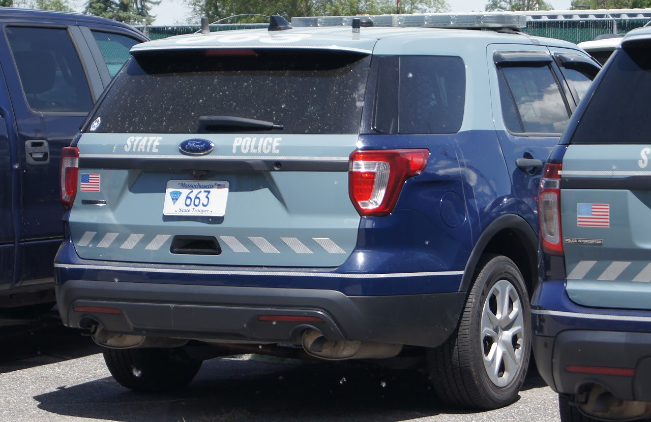 A photo  of Massachusetts State Police
            Cruiser 663, a 2016-2019 Ford Police Interceptor Utility             taken by Jamian Malo