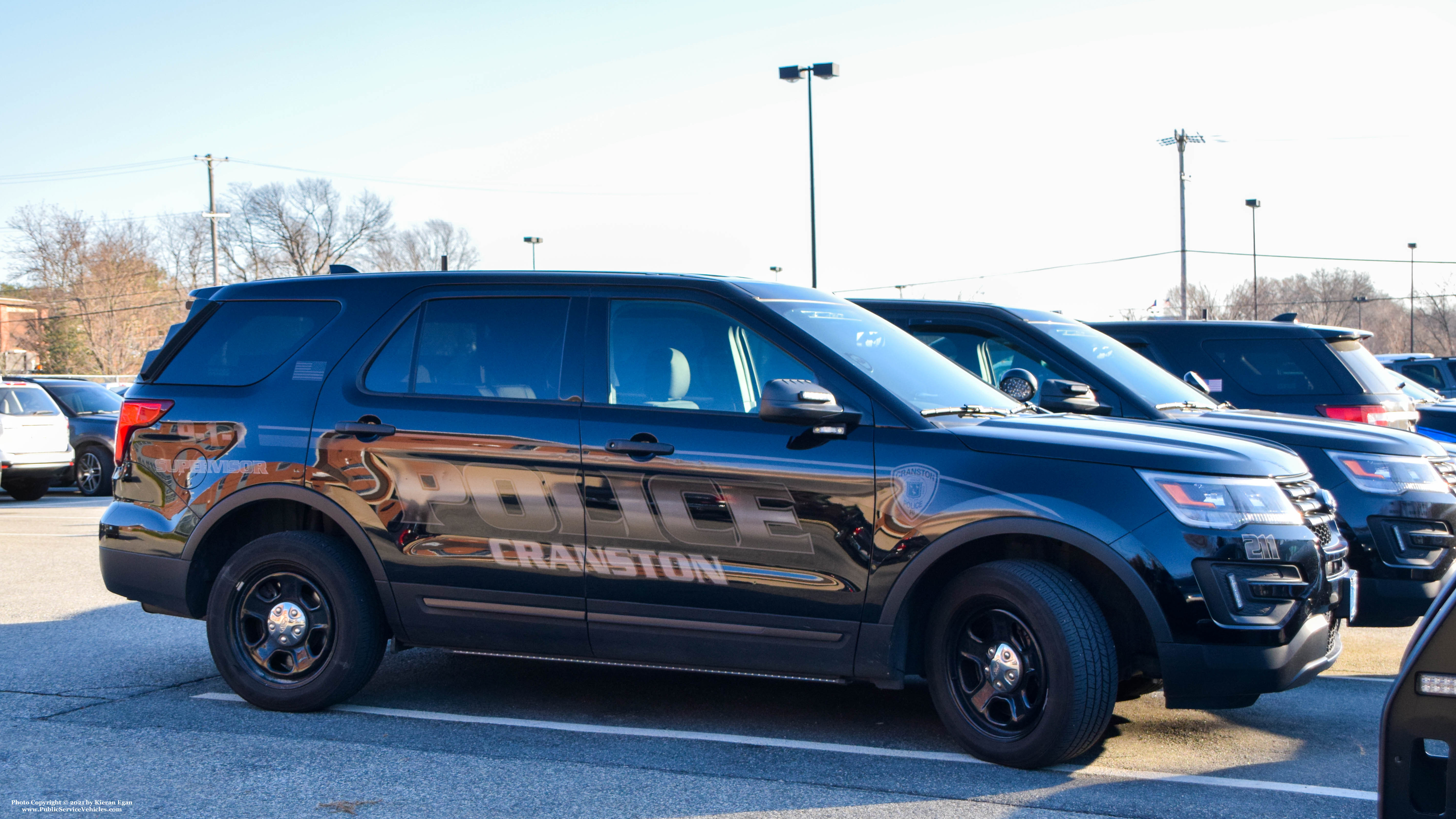 A photo  of Cranston Police
            Cruiser 211, a 2018 Ford Police Interceptor Utility             taken by Kieran Egan