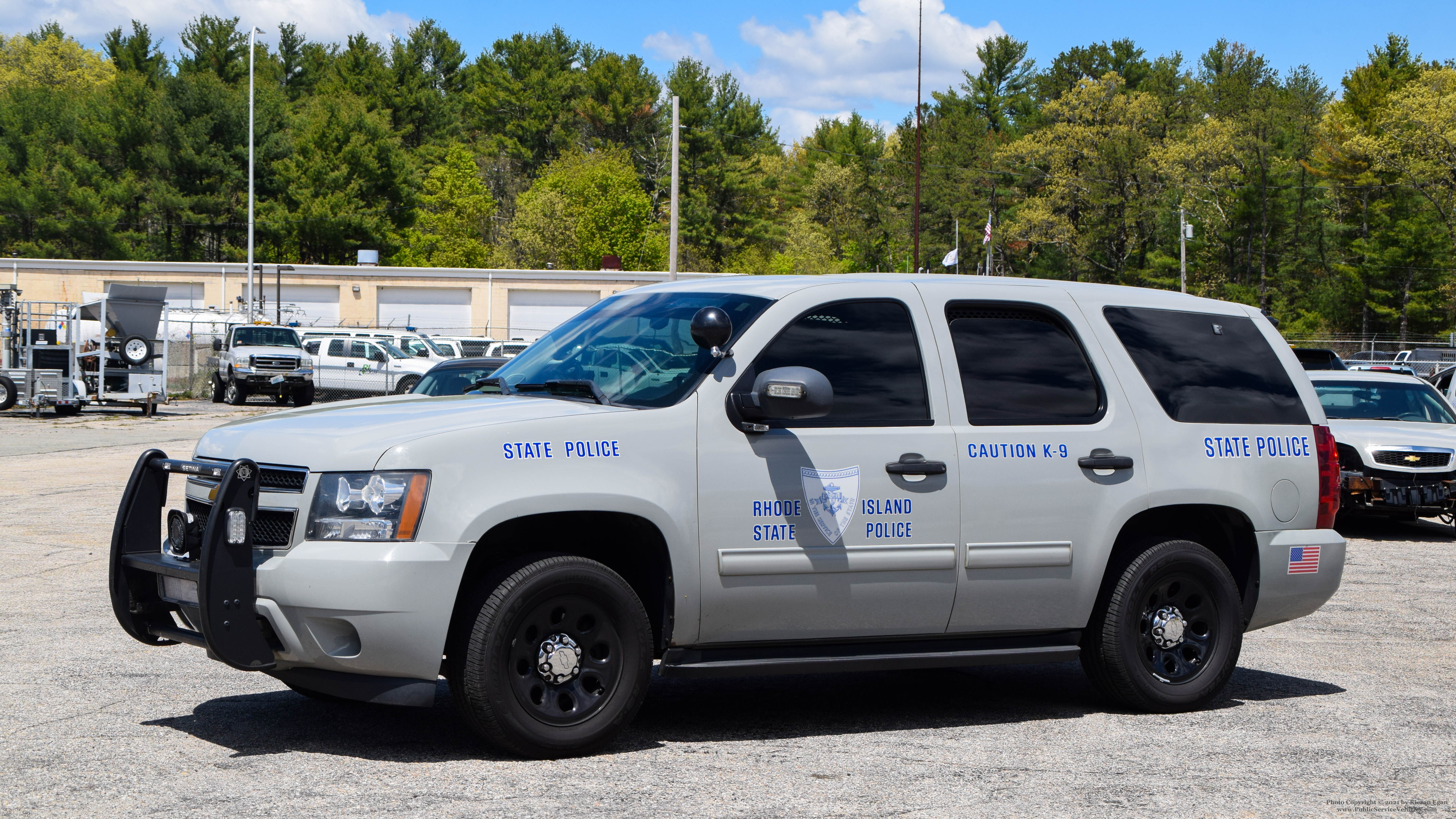 A photo  of Rhode Island State Police
            Cruiser 108, a 2013 Chevrolet Tahoe             taken by Kieran Egan