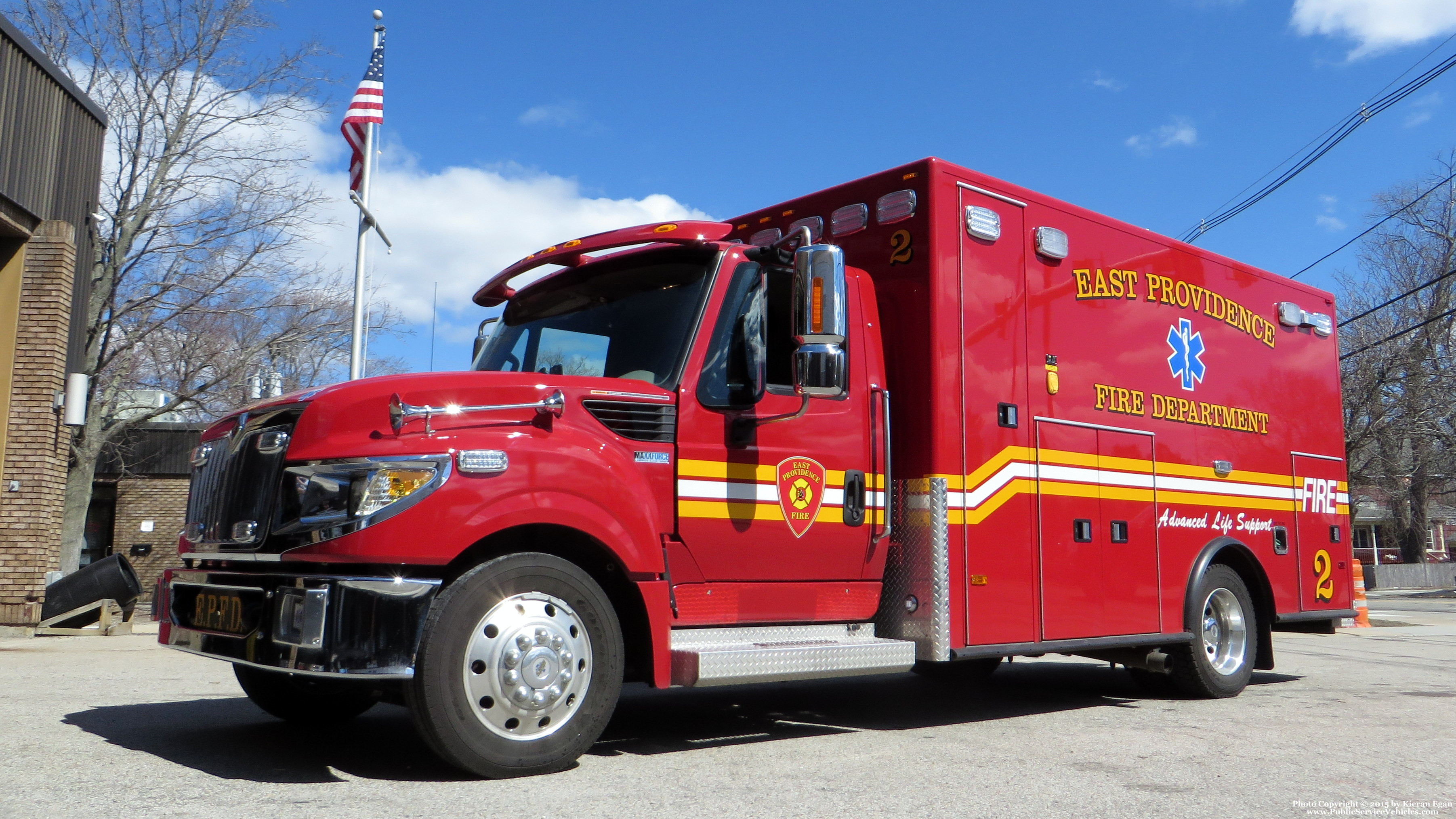 A photo  of East Providence Fire
            Rescue 2, a 2015 International TerraStar             taken by Kieran Egan