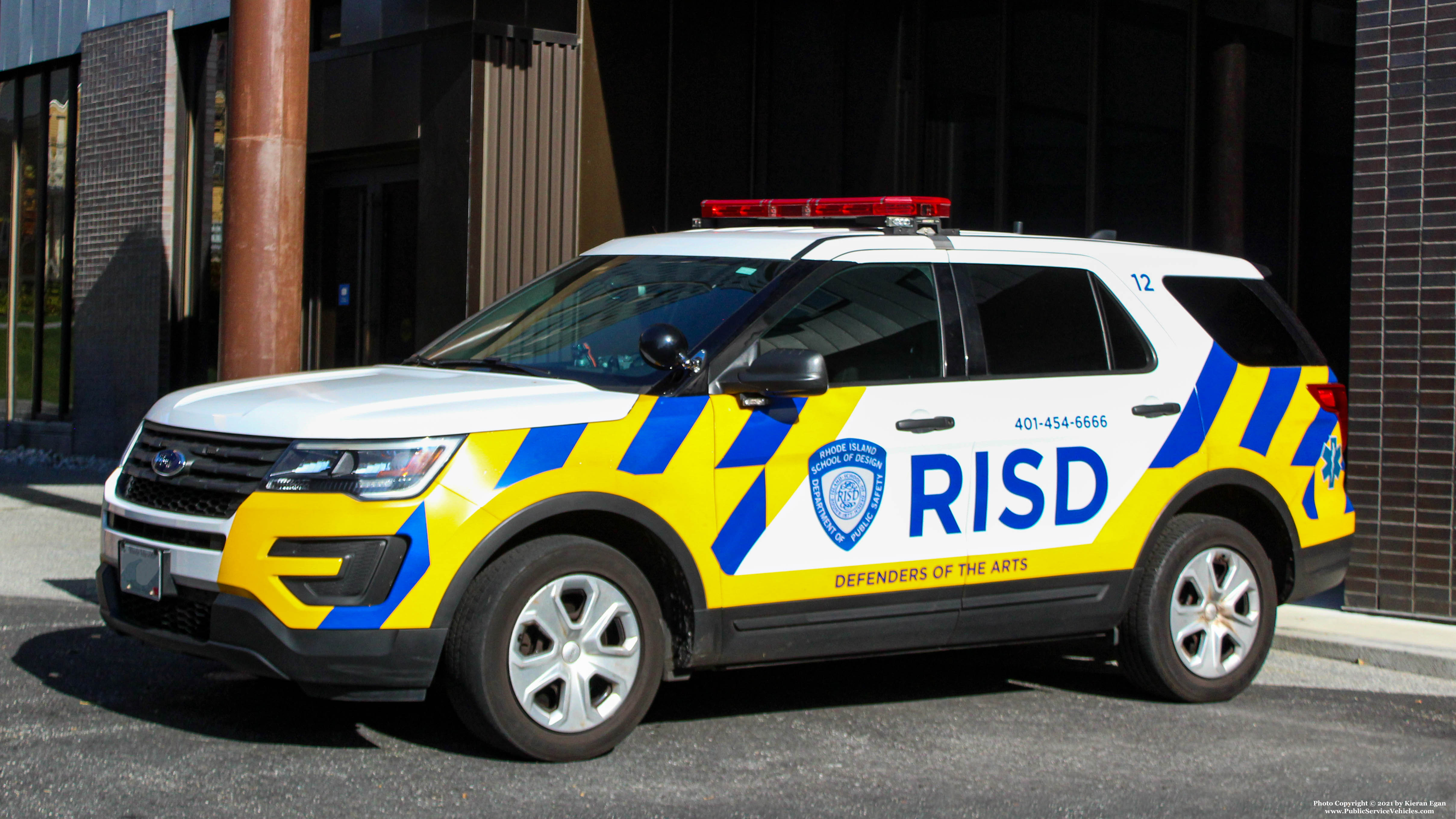 A photo  of Rhode Island School of Design Public Safety
            Car 12, a 2018 Ford Police Interceptor Utility             taken by Kieran Egan