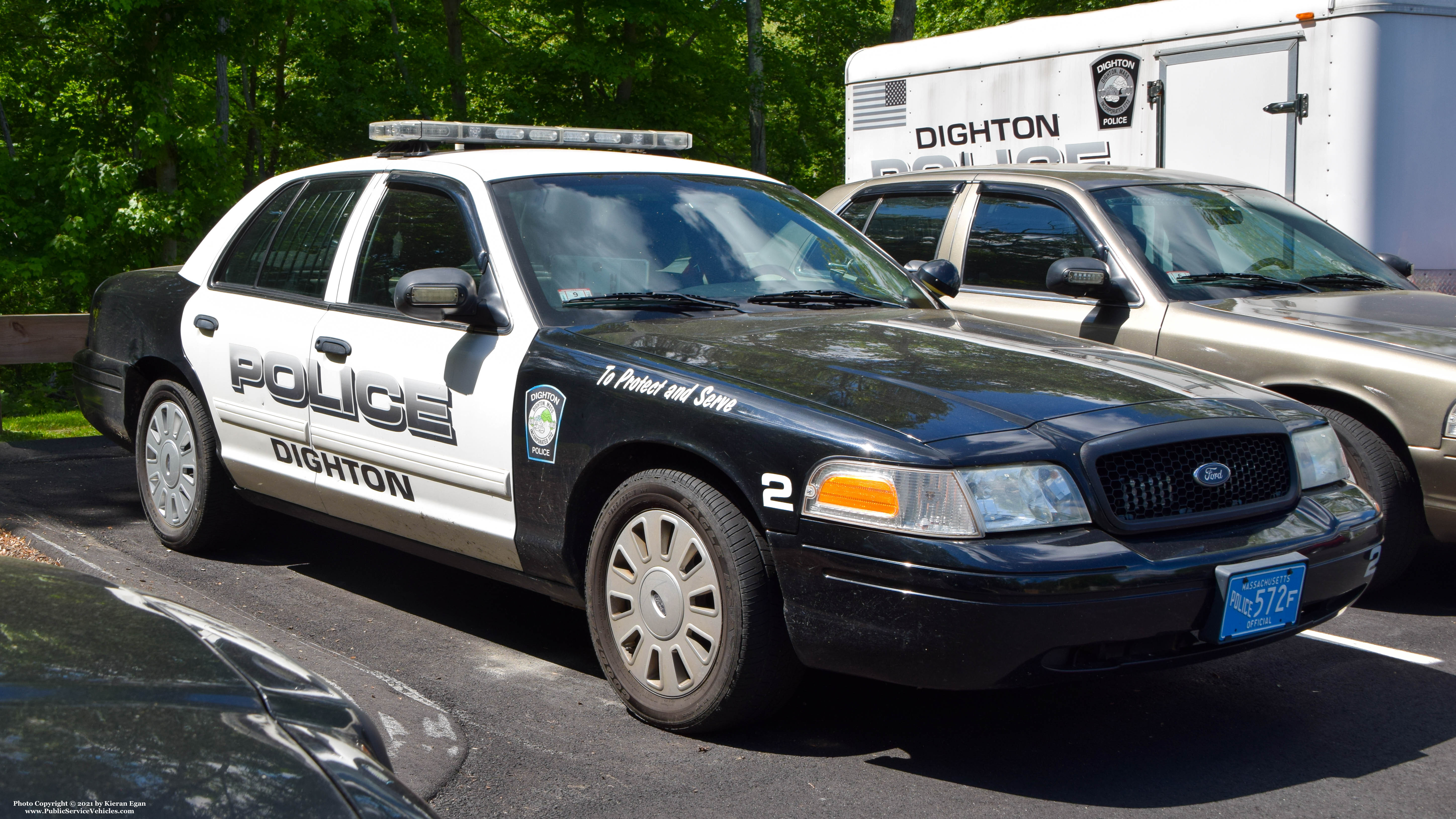 A photo  of Dighton Police
            Car 2, a 2011 Ford Crown Victoria Police Interceptor             taken by Kieran Egan