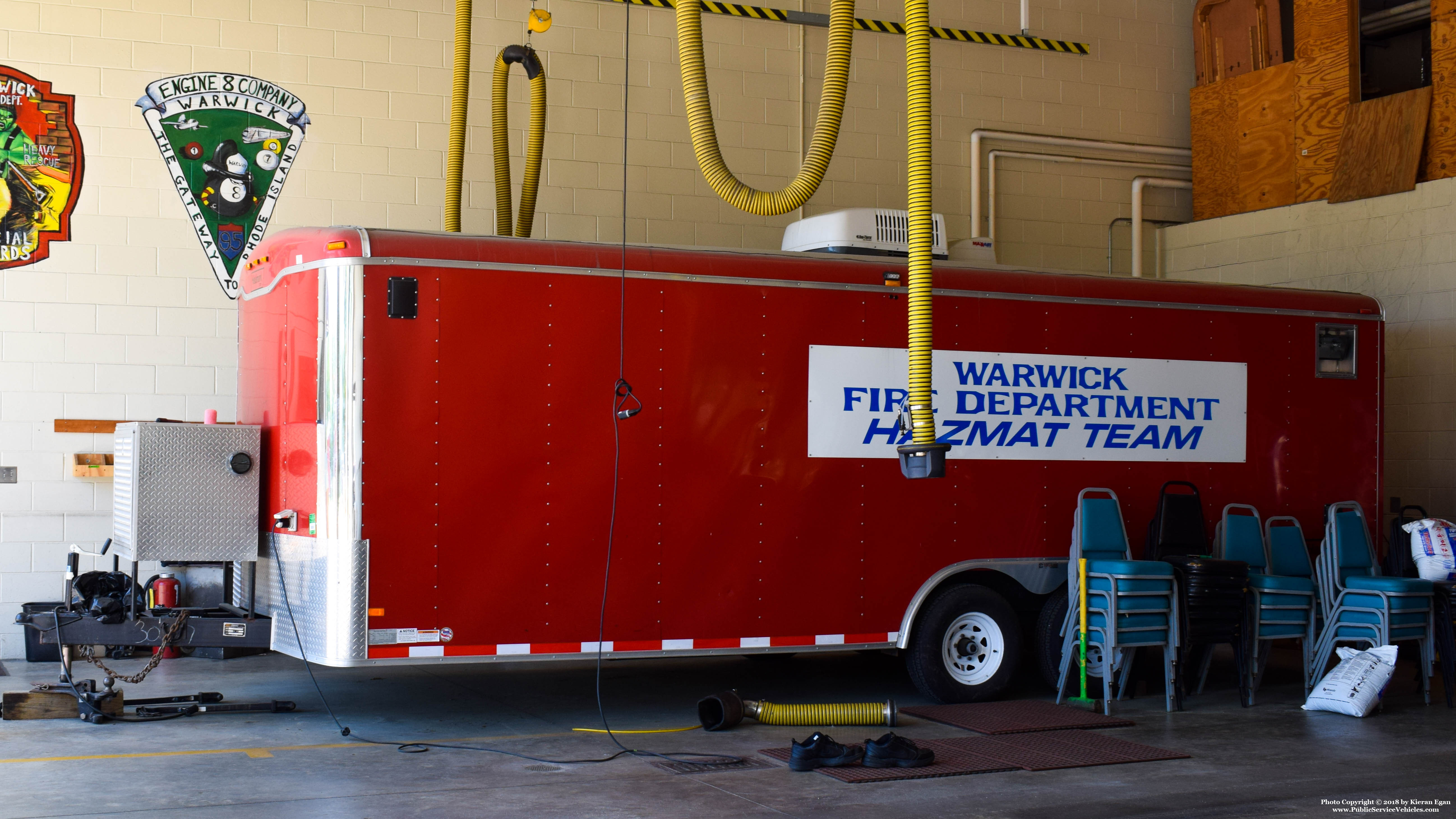 A photo  of Warwick Fire
            HazMat Trailer, a 1990-2010 Haulmark Trailer             taken by Kieran Egan