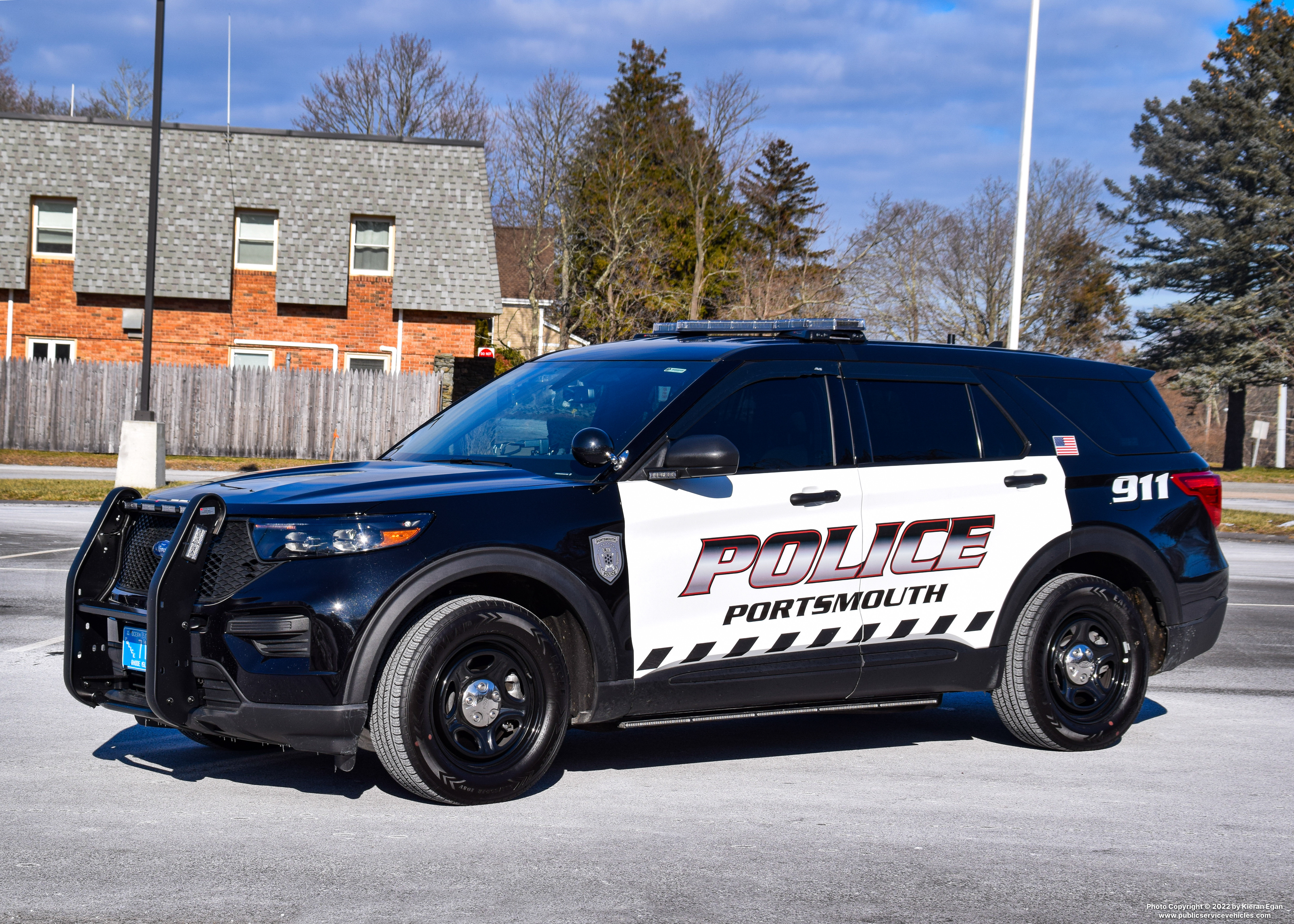 A photo  of Portsmouth Police
            Cruiser 7185, a 2021 Ford Police Interceptor Utility             taken by Kieran Egan