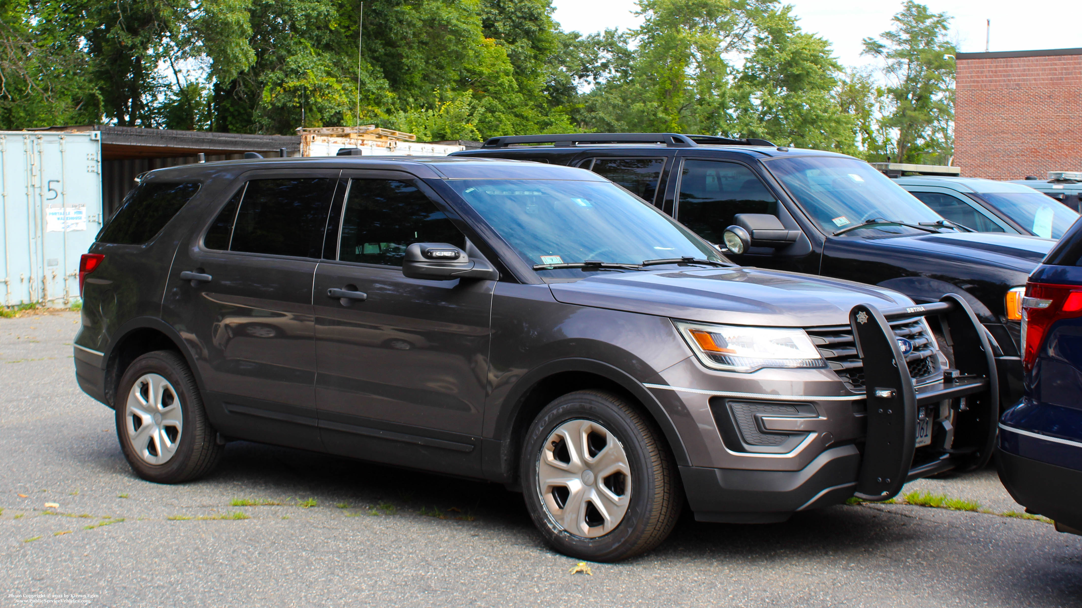 A photo  of Massachusetts State Police
            Cruiser 2061, a 2018 Ford Police Interceptor Utility             taken by Kieran Egan