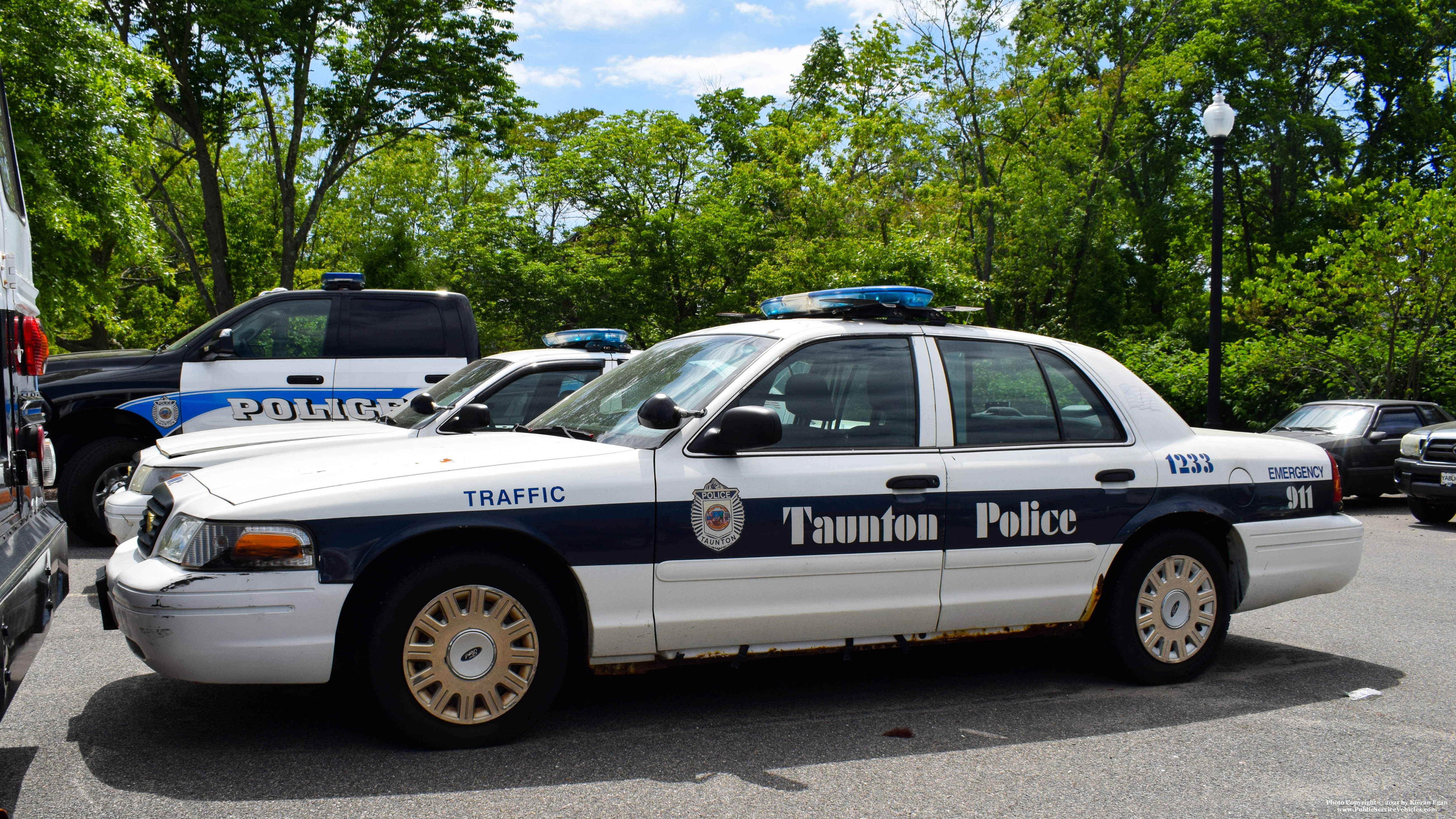 A photo  of Taunton Police
            Cruiser 1233, a 2005 Ford Crown Victoria Police Interceptor             taken by Kieran Egan