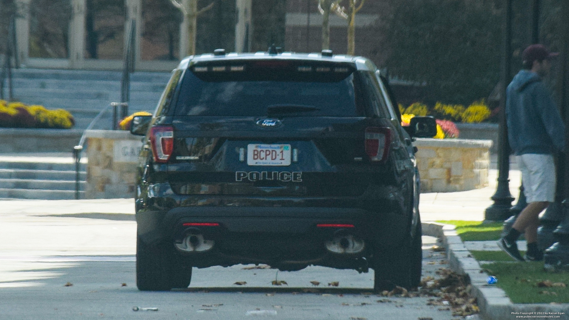 A photo  of Boston College Police
            Cruiser 411, a 2017 Ford Police Interceptor Utility             taken by Kieran Egan