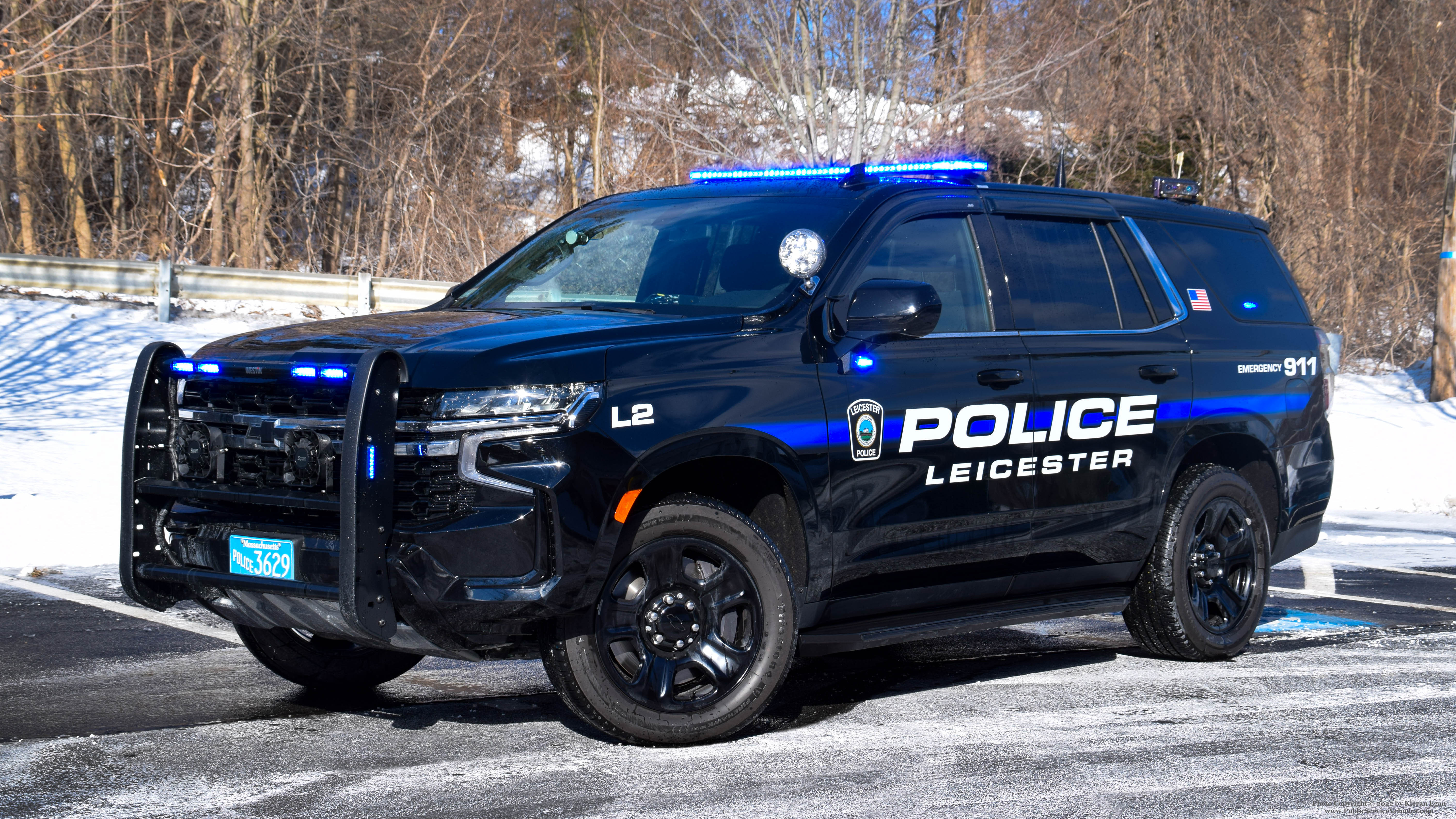 A photo  of Leicester Police
            Cruiser L2, a 2021 Chevrolet Tahoe             taken by Kieran Egan