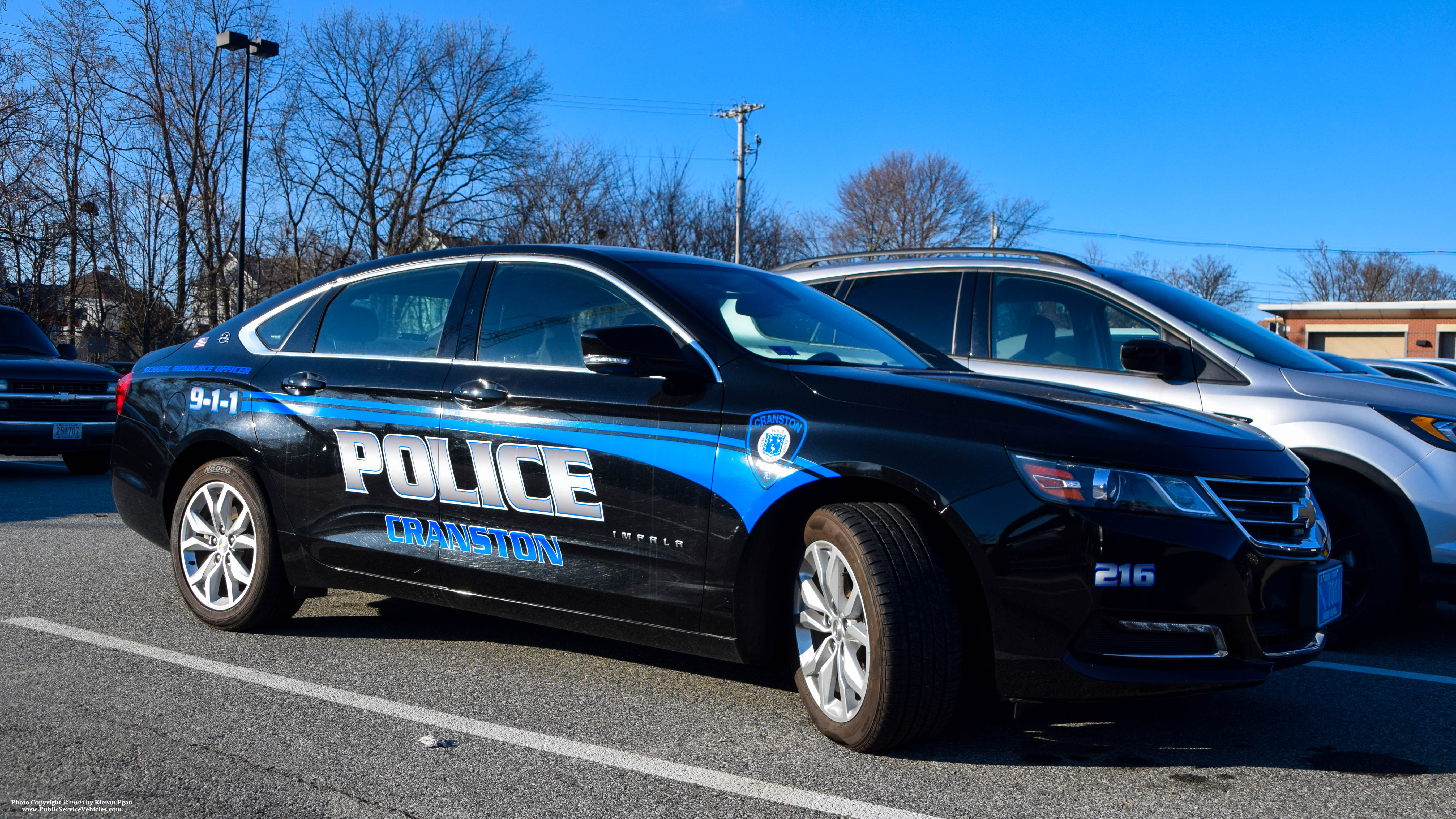 A photo  of Cranston Police
            Cruiser 216, a 2019 Chevrolet Impala             taken by Kieran Egan