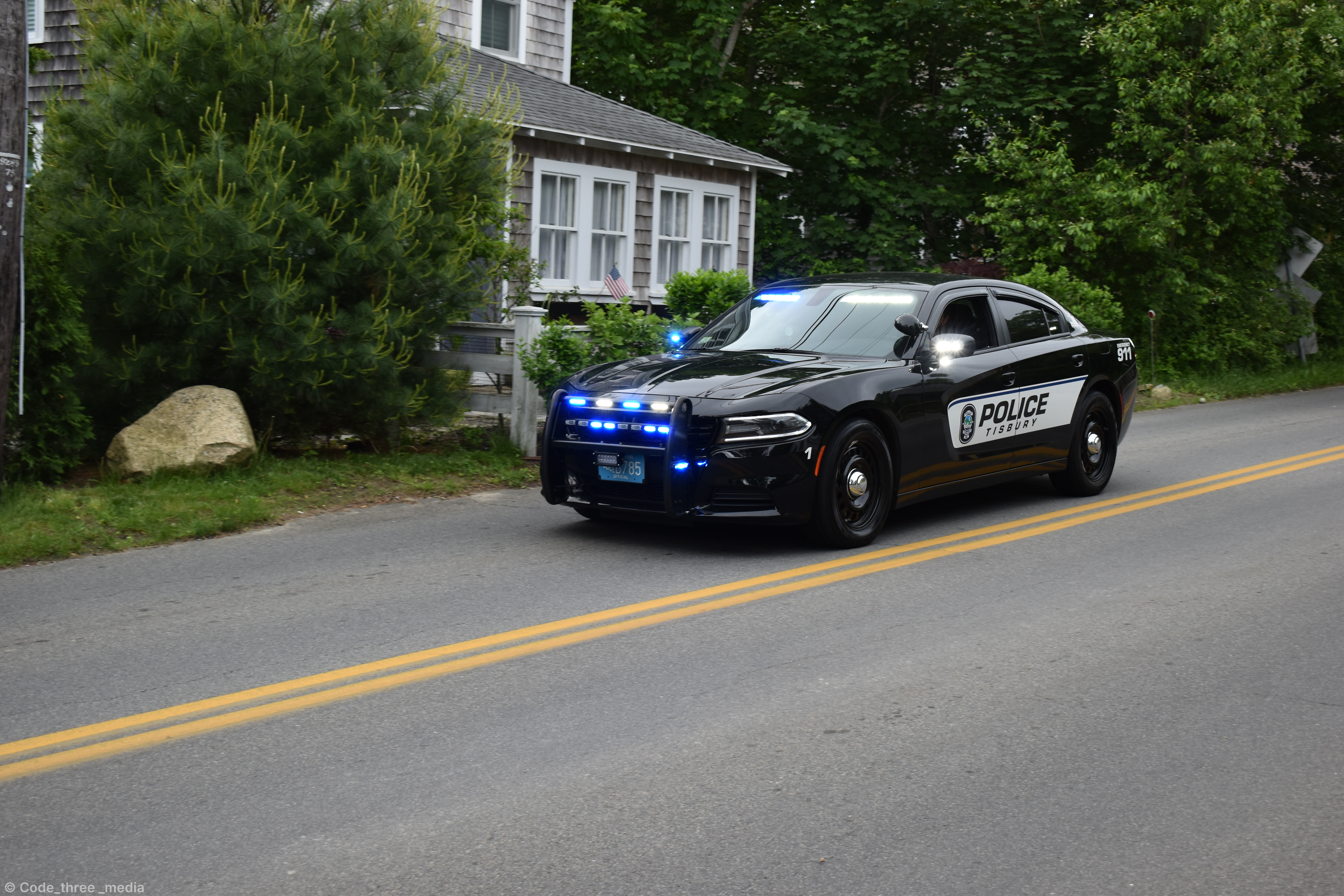 A photo  of Tisbury Police
            Car 1, a 2019 Dodge Charger             taken by Nate Hall