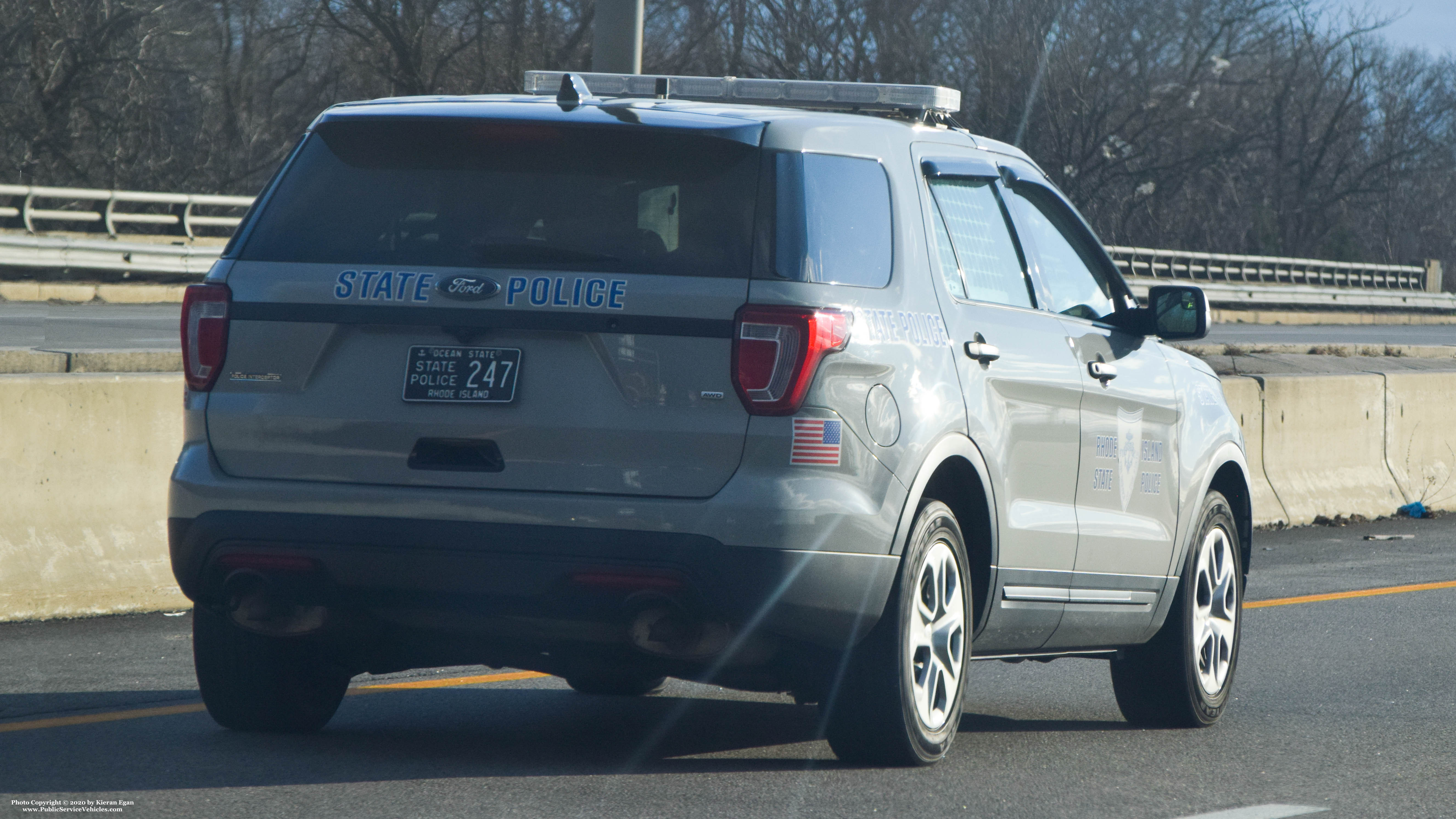 A photo  of Rhode Island State Police
            Cruiser 247, a 2017 Ford Police Interceptor Utility             taken by Kieran Egan