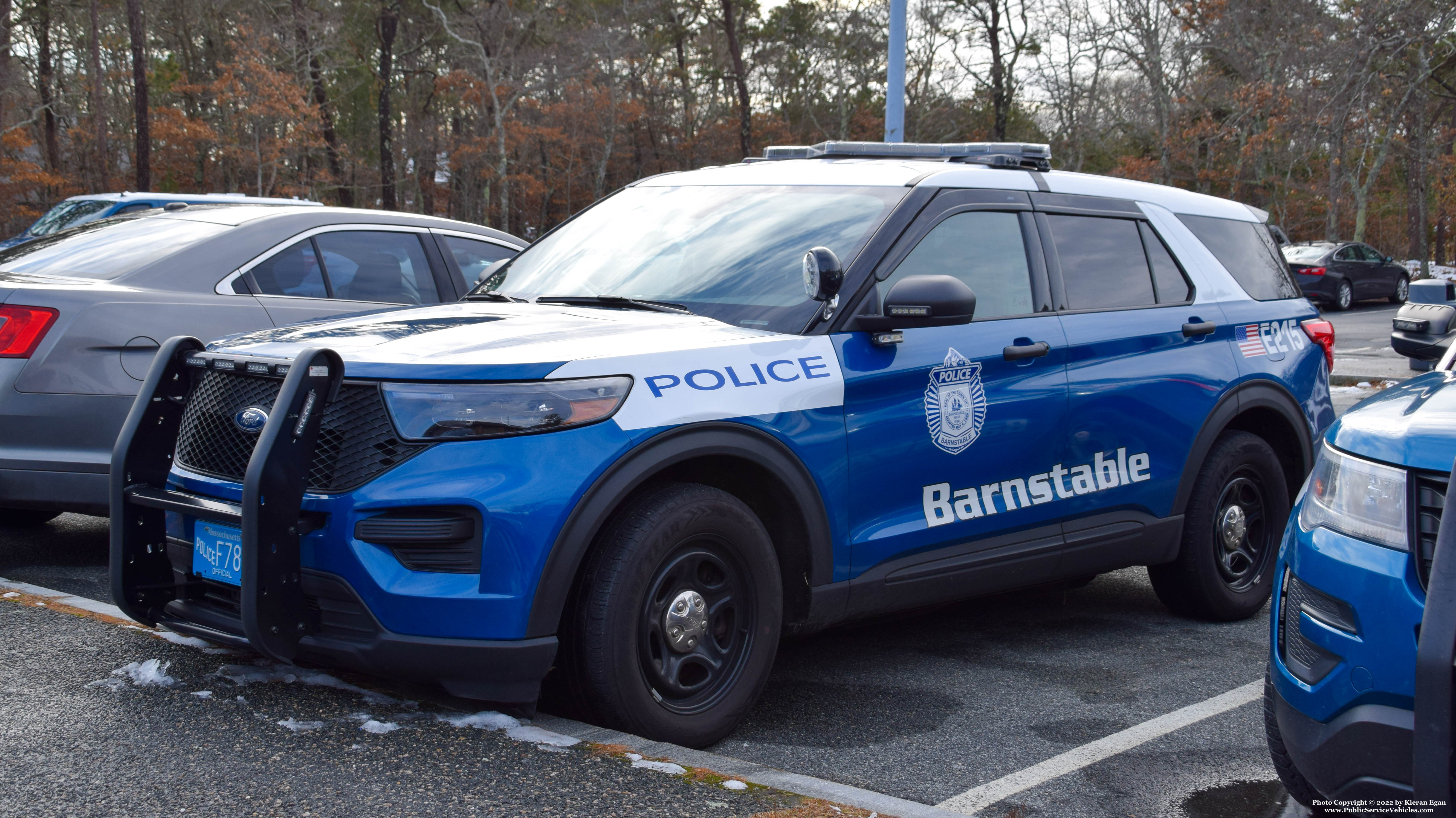 A photo  of Barnstable Police
            E-215, a 2020 Ford Police Interceptor Utility             taken by Kieran Egan