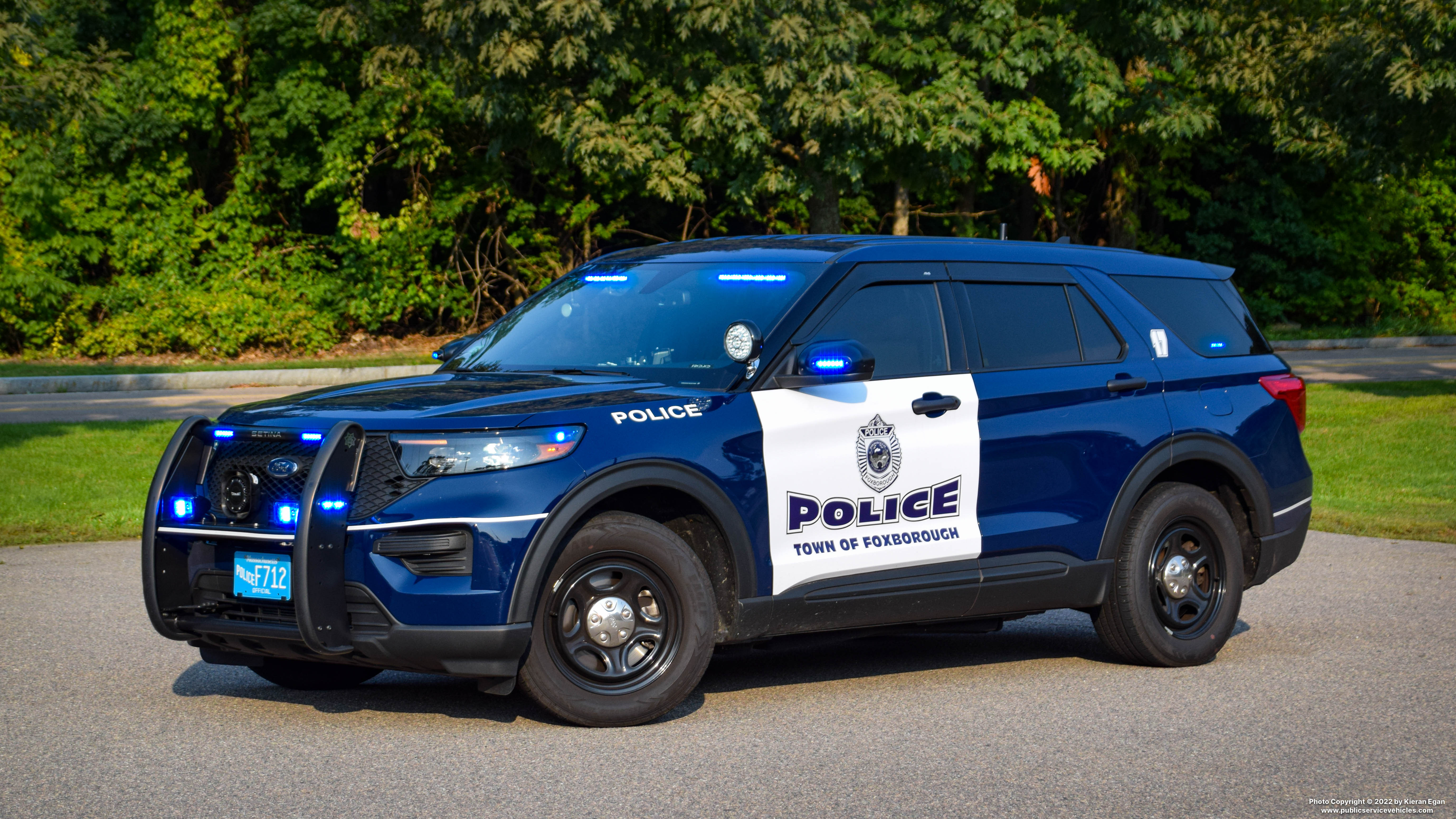 A photo  of Foxborough Police
            Cruiser 17, a 2021 Ford Police Interceptor Utility             taken by Kieran Egan