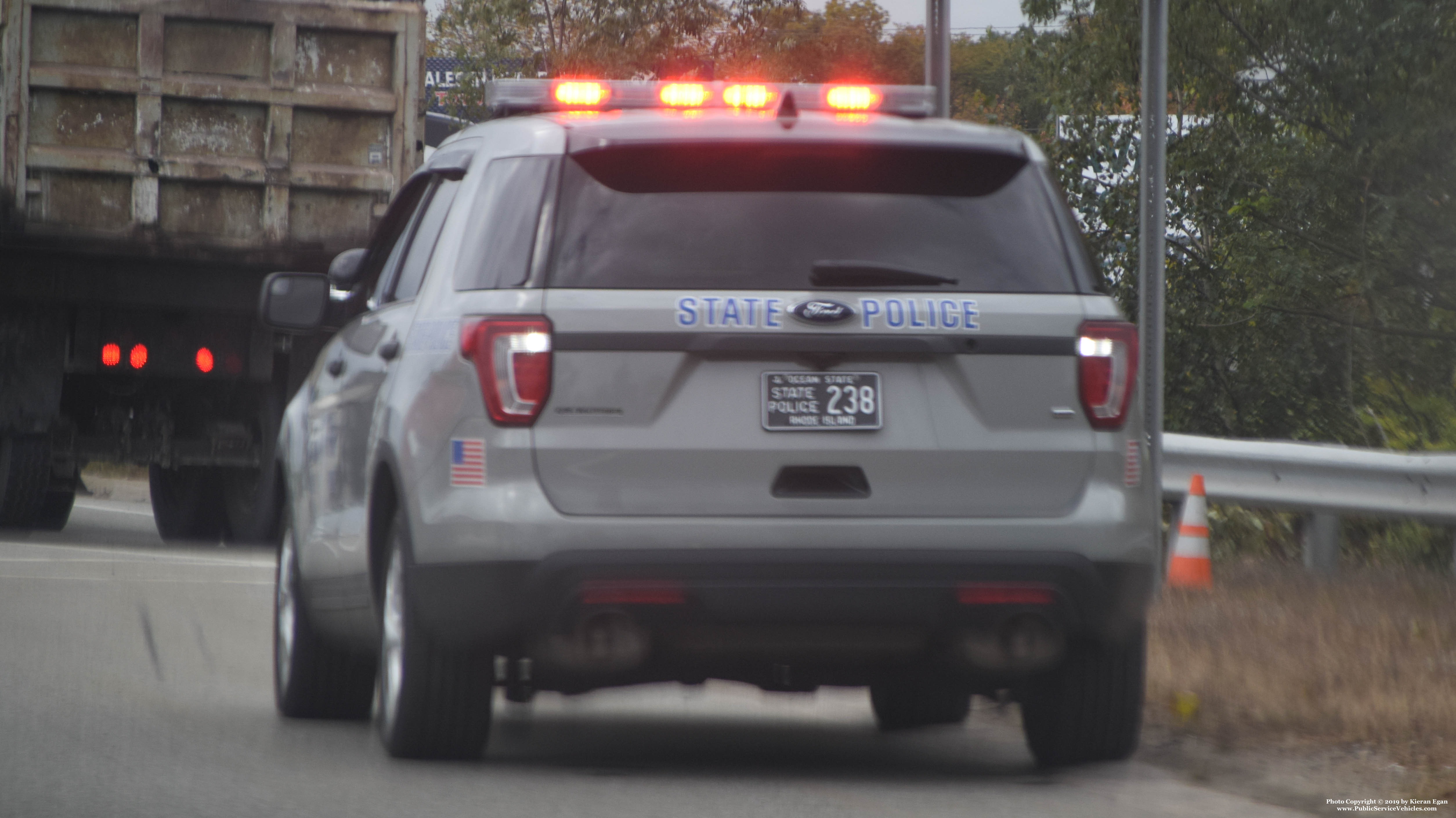 A photo  of Rhode Island State Police
            Cruiser 238, a 2017 Ford Police Interceptor Utility             taken by Kieran Egan