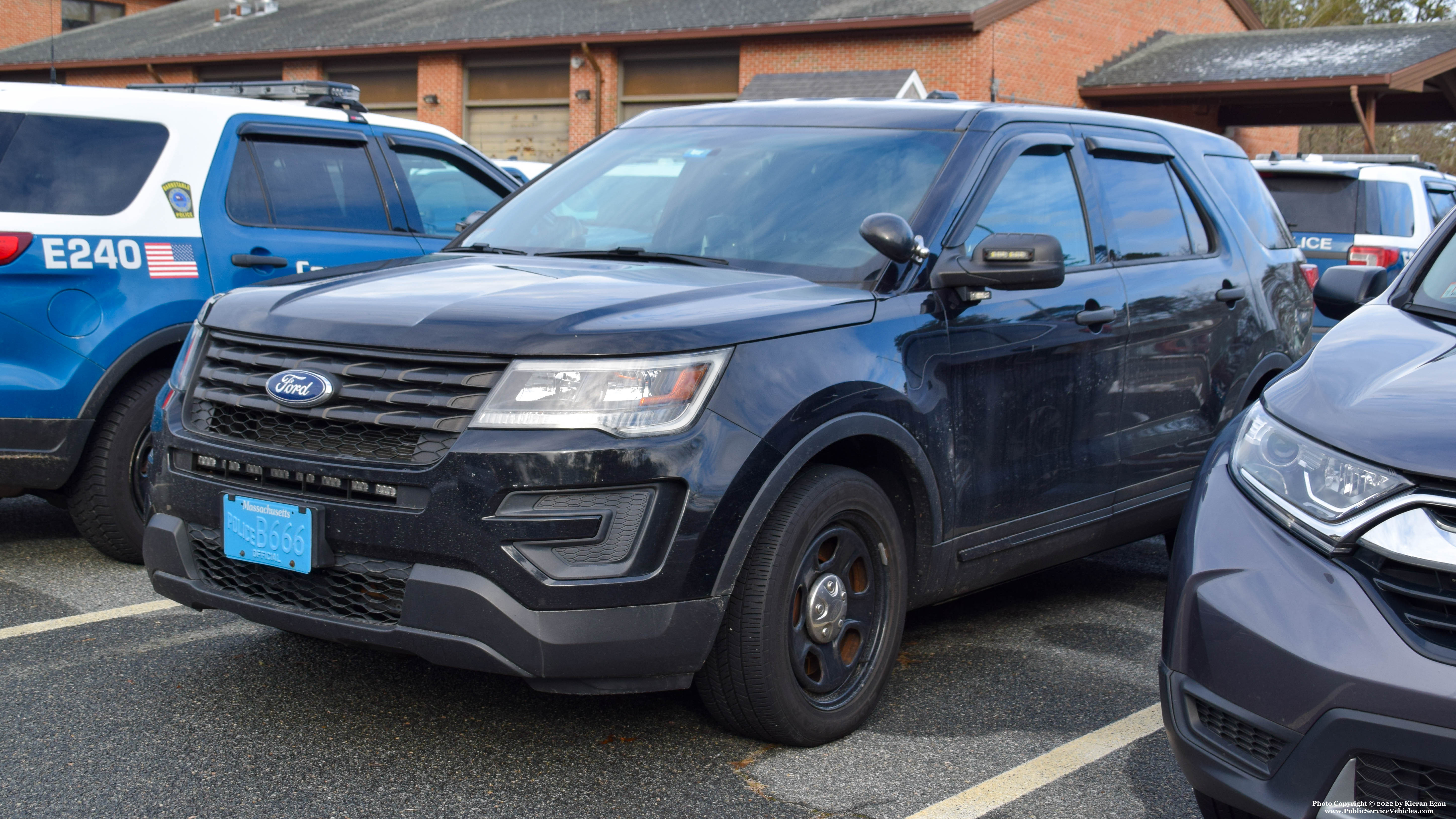 A photo  of Barnstable Police
            Cruiser E-337, a 2017 Ford Police Interceptor Utility             taken by Kieran Egan