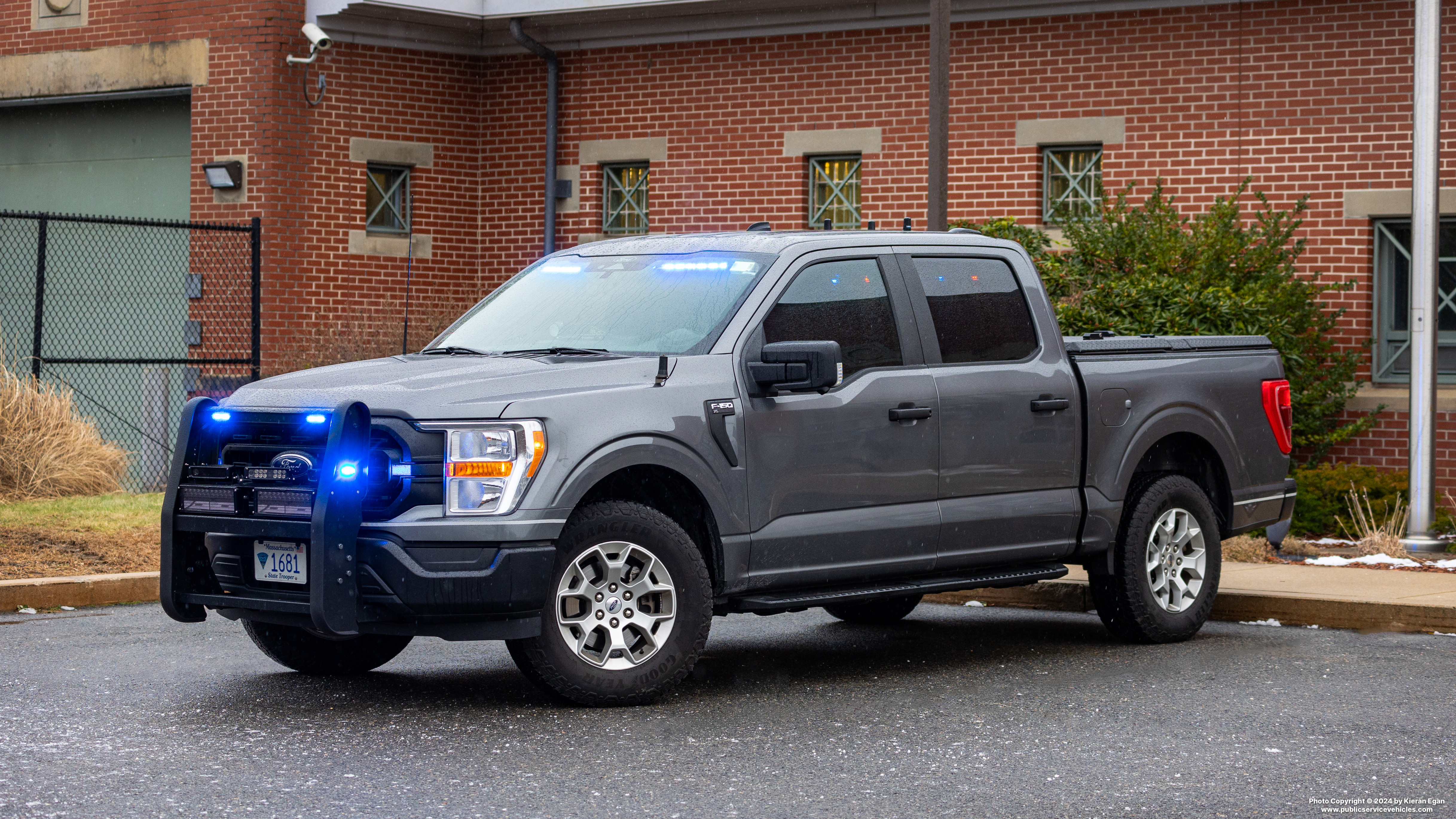 A photo  of Massachusetts State Police
            Cruiser 1681T, a 2022 Ford F-150 Police Responder             taken by Kieran Egan