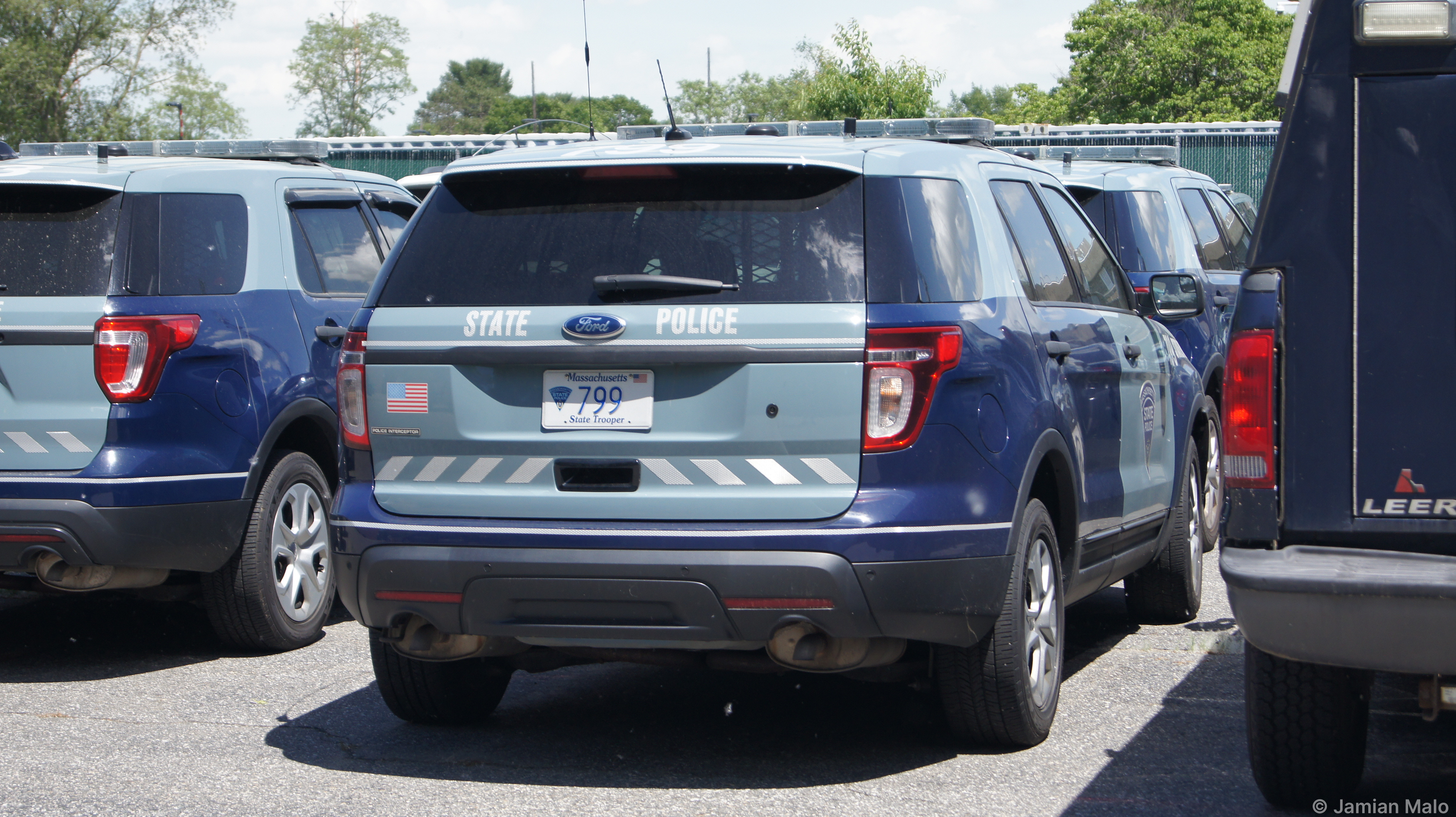 A photo  of Massachusetts State Police
            Cruiser 799, a 2015 Ford Police Interceptor Utility             taken by Jamian Malo