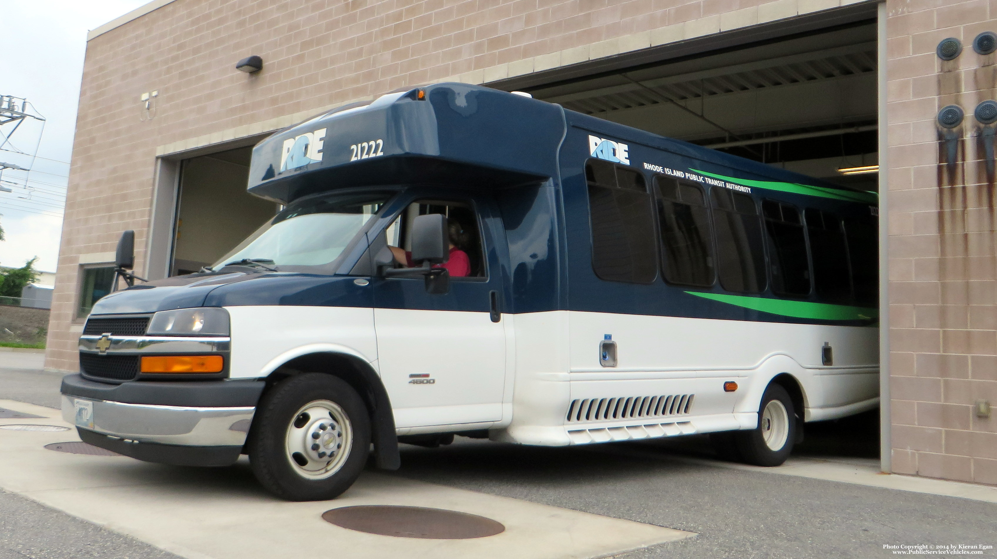 A photo  of Rhode Island Public Transit Authority
            Paratransit Bus 21222, a 2012 Chevrolet 4500 Bus             taken by Kieran Egan