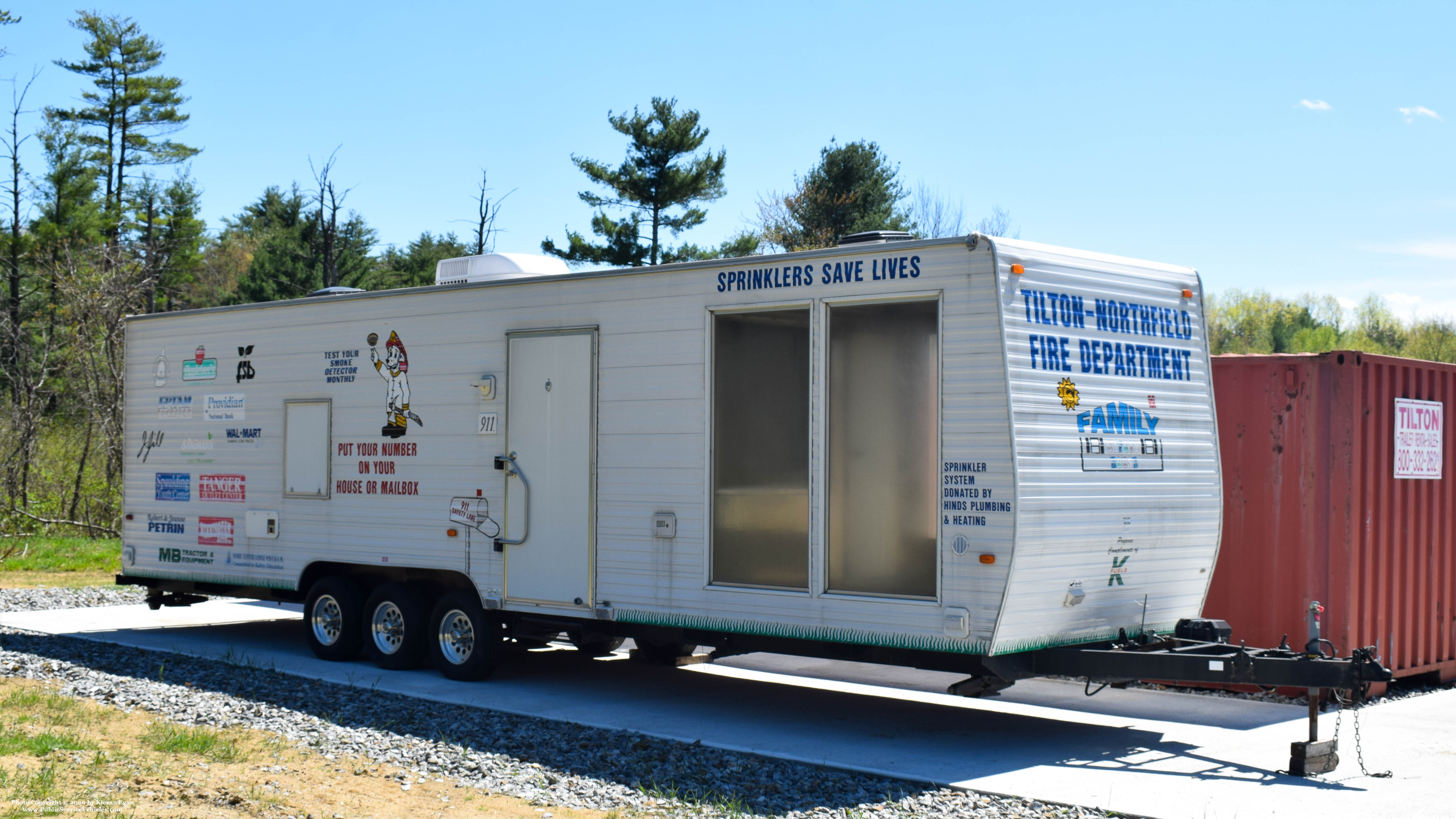A photo  of Tilton-Northfield Fire District
            Safety House Trailer, a 1990-2018 Trailer             taken by Kieran Egan