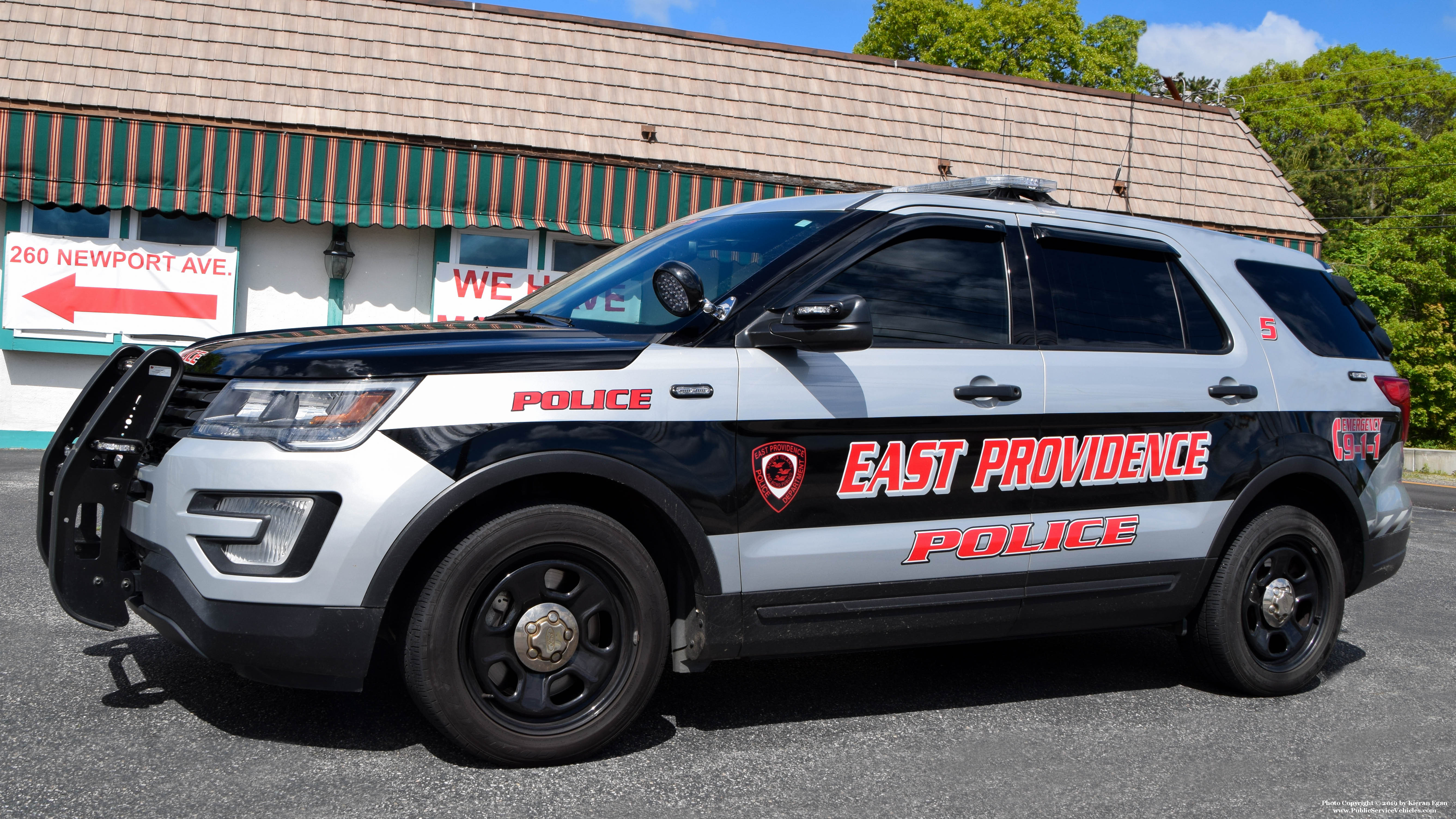 A photo  of East Providence Police
            Car 5, a 2018 Ford Police Interceptor Utility             taken by Kieran Egan