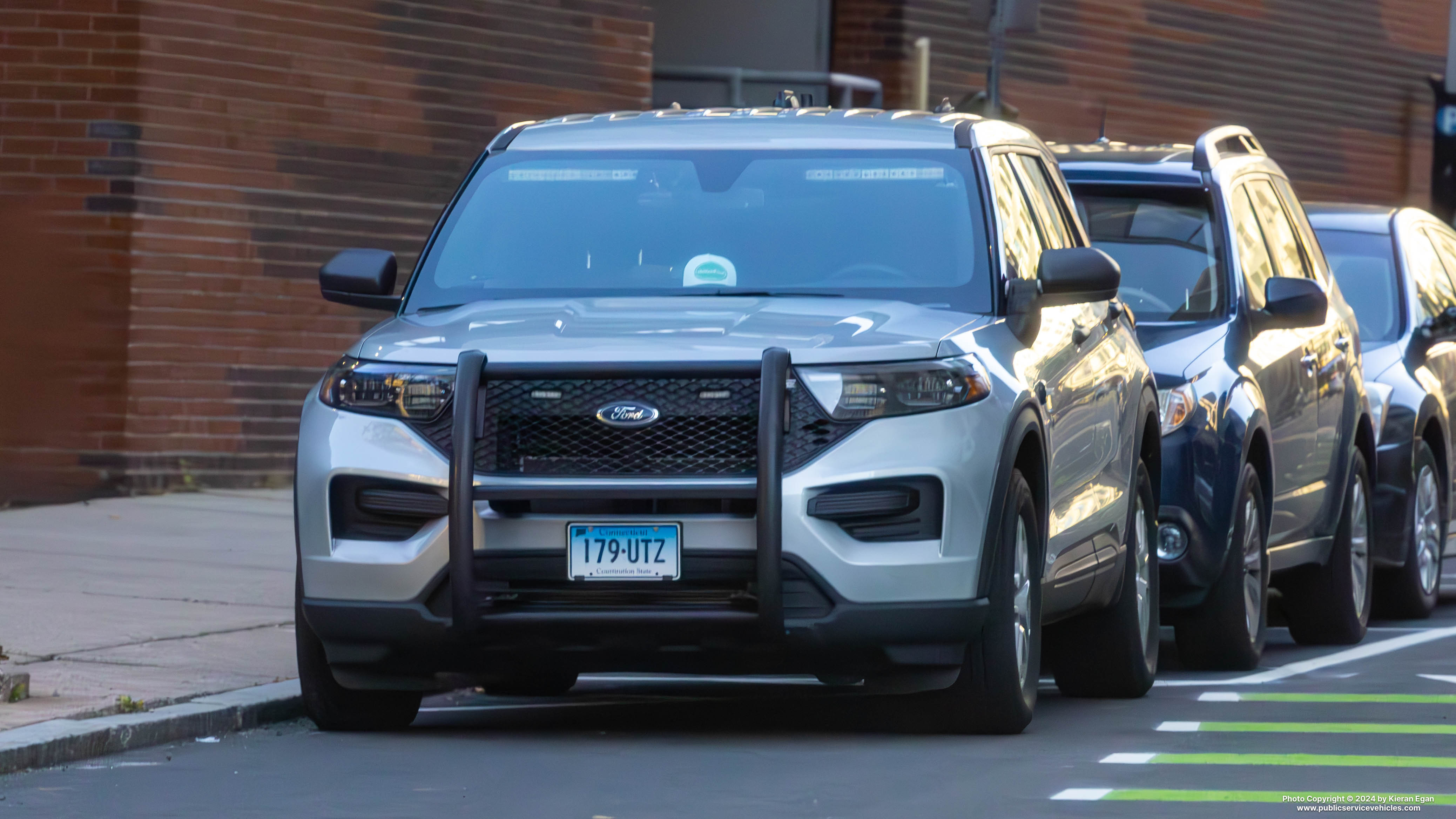 A photo  of Connecticut State Police
            Cruiser 179, a 2021-2022 Ford Police Interceptor Utility             taken by Kieran Egan