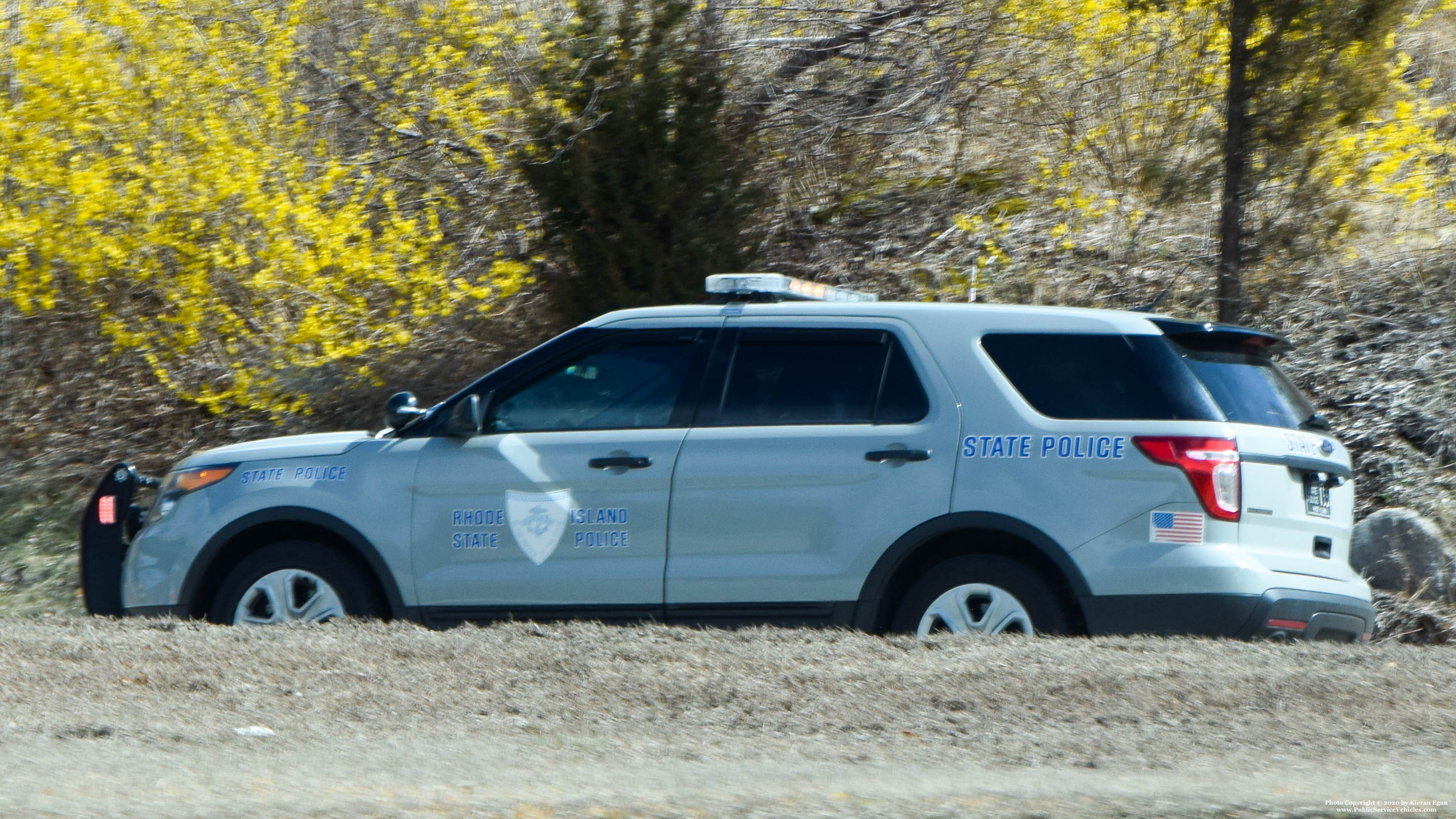 A photo  of Rhode Island State Police
            Cruiser 155, a 2013-2015 Ford Police Interceptor Utility             taken by Kieran Egan
