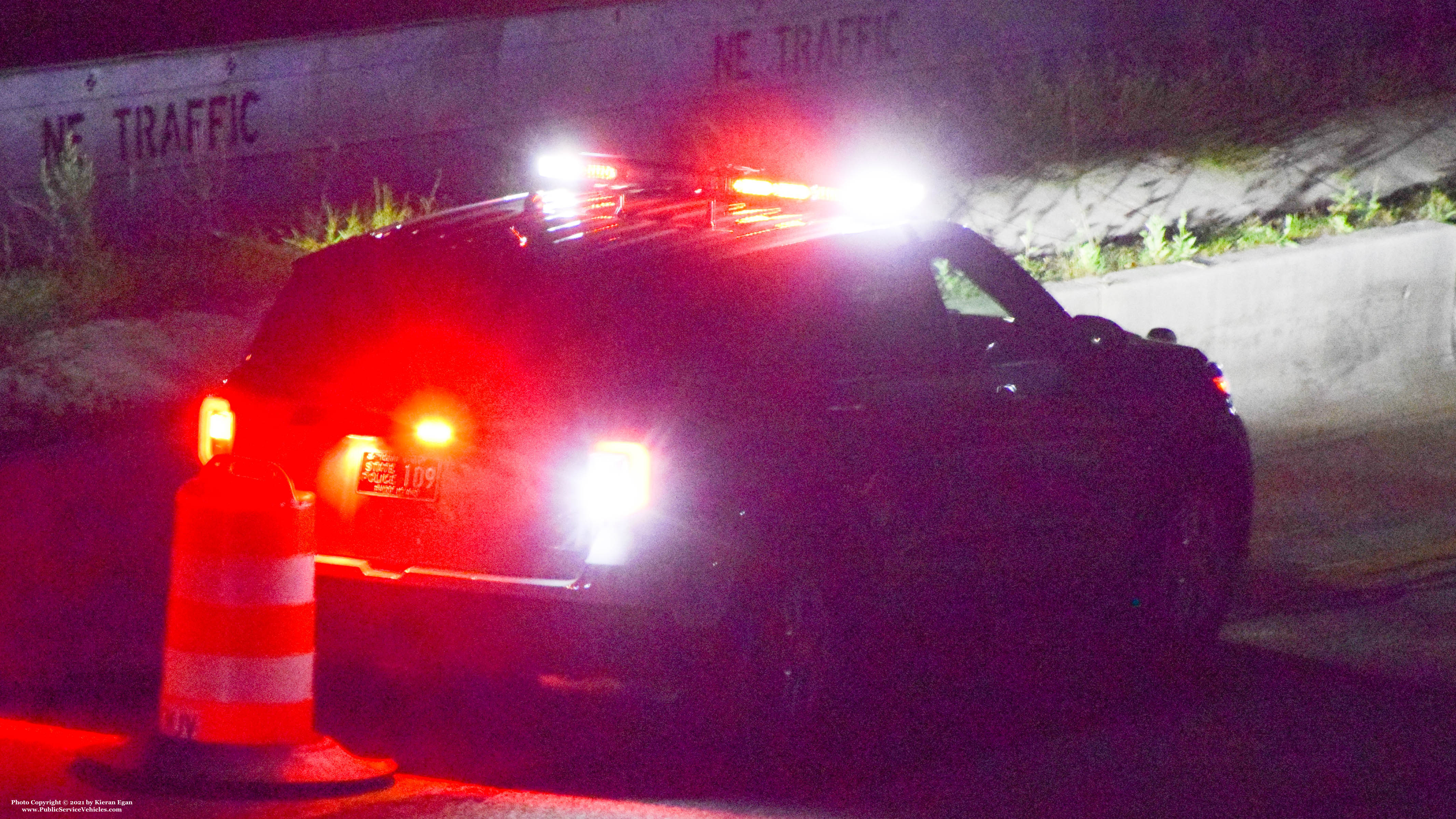 A photo  of Rhode Island State Police
            Cruiser 109, a 2020 Ford Police Interceptor Utility             taken by Kieran Egan