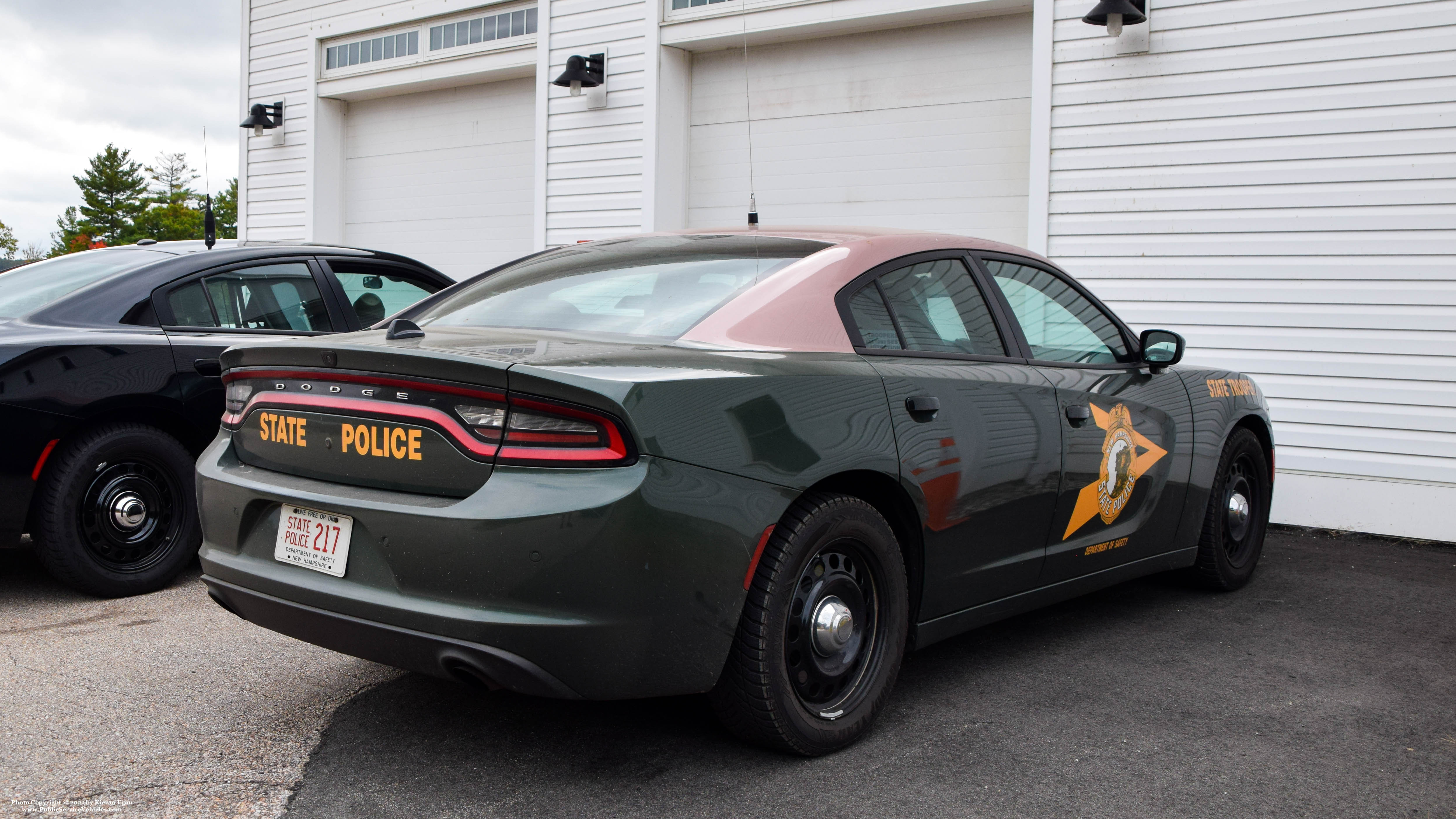 A photo  of New Hampshire State Police
            Cruiser 217, a 2015-2019 Dodge Charger             taken by Kieran Egan