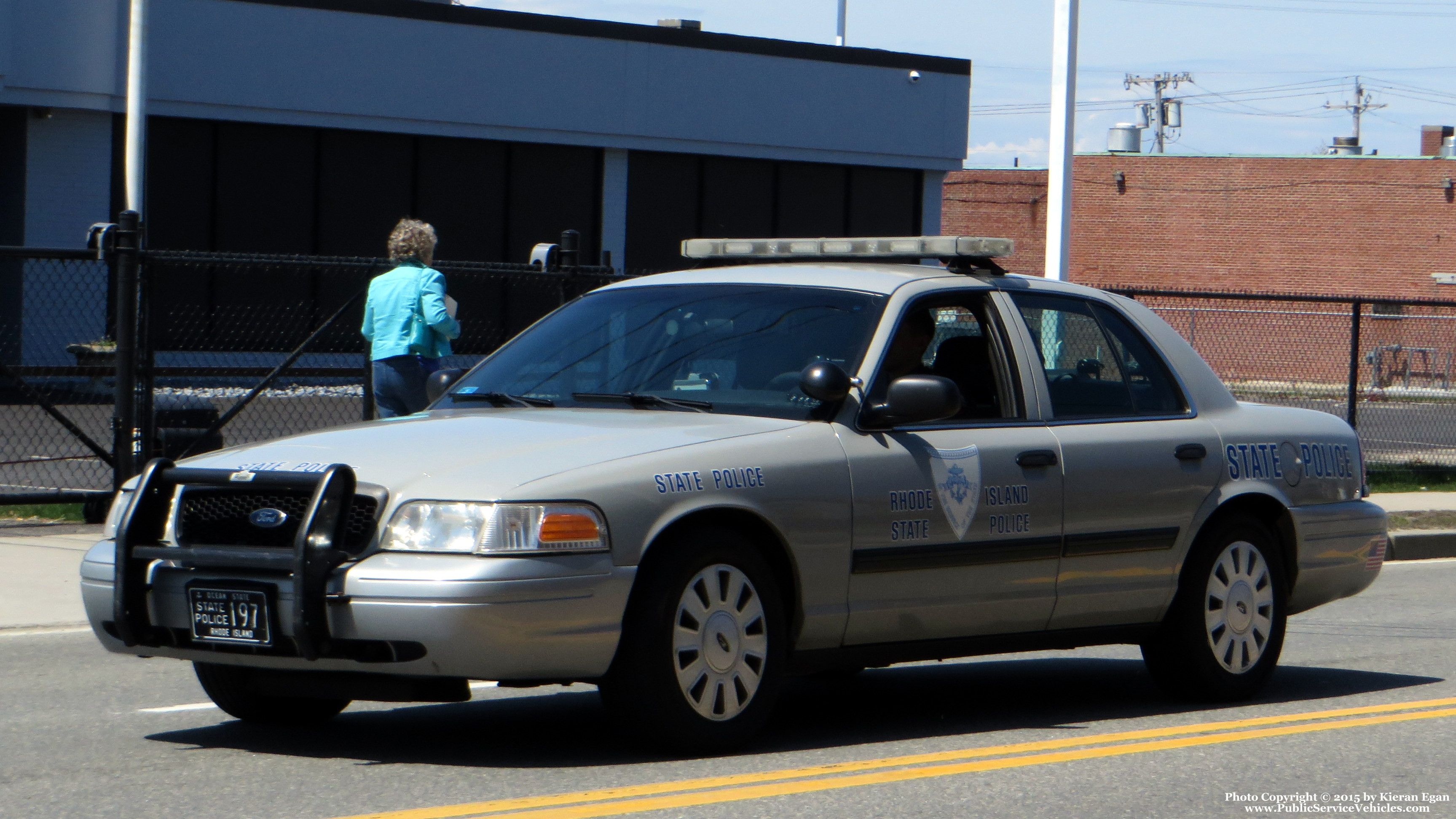 A photo  of Rhode Island State Police
            Cruiser 197, a 2009-2011 Ford Crown Victoria Police Interceptor             taken by Kieran Egan