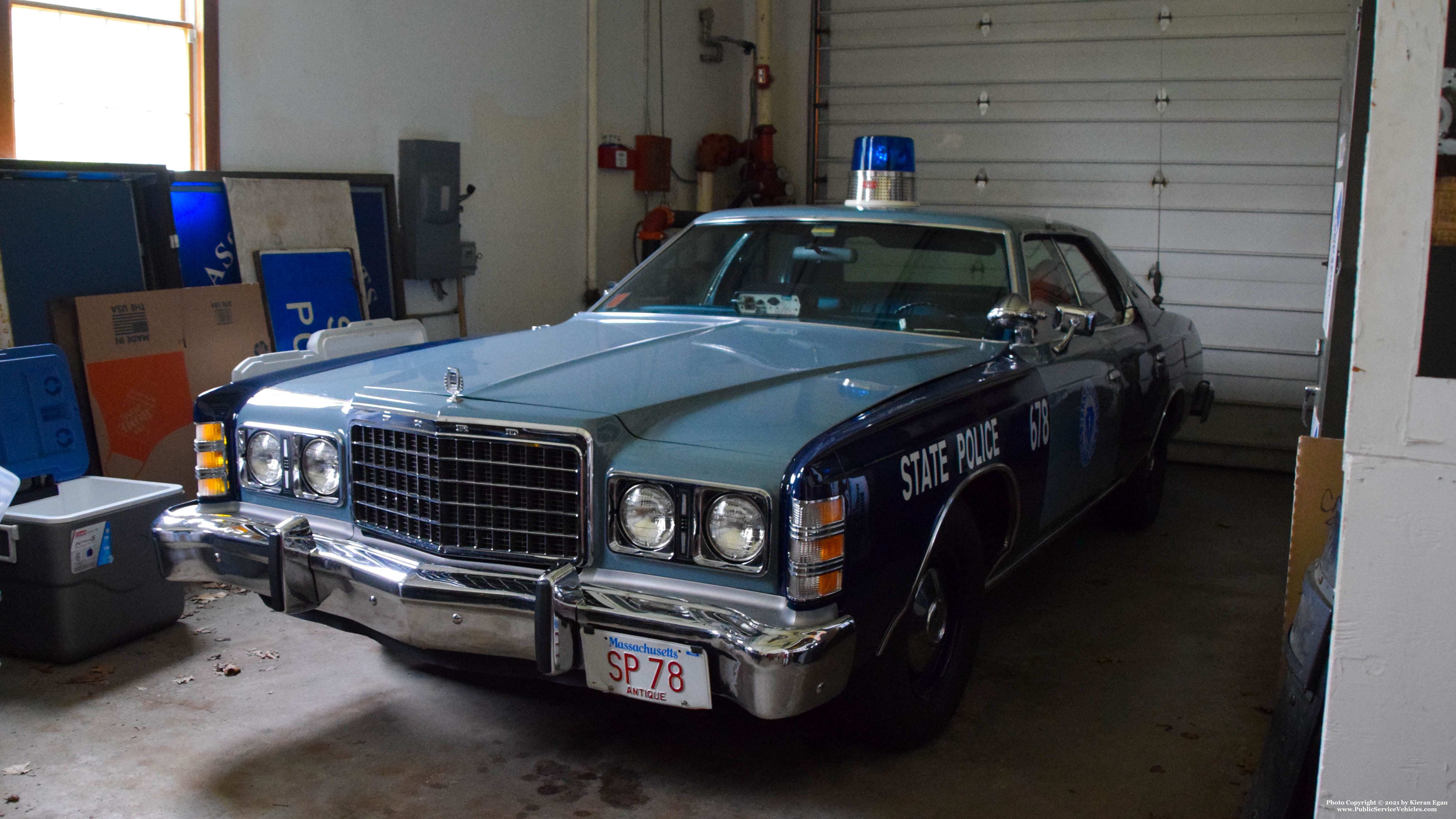 A photo  of Massachusetts State Police Museum and Learning Center
            Cruiser 678, a 1978 Ford LTD             taken by Kieran Egan