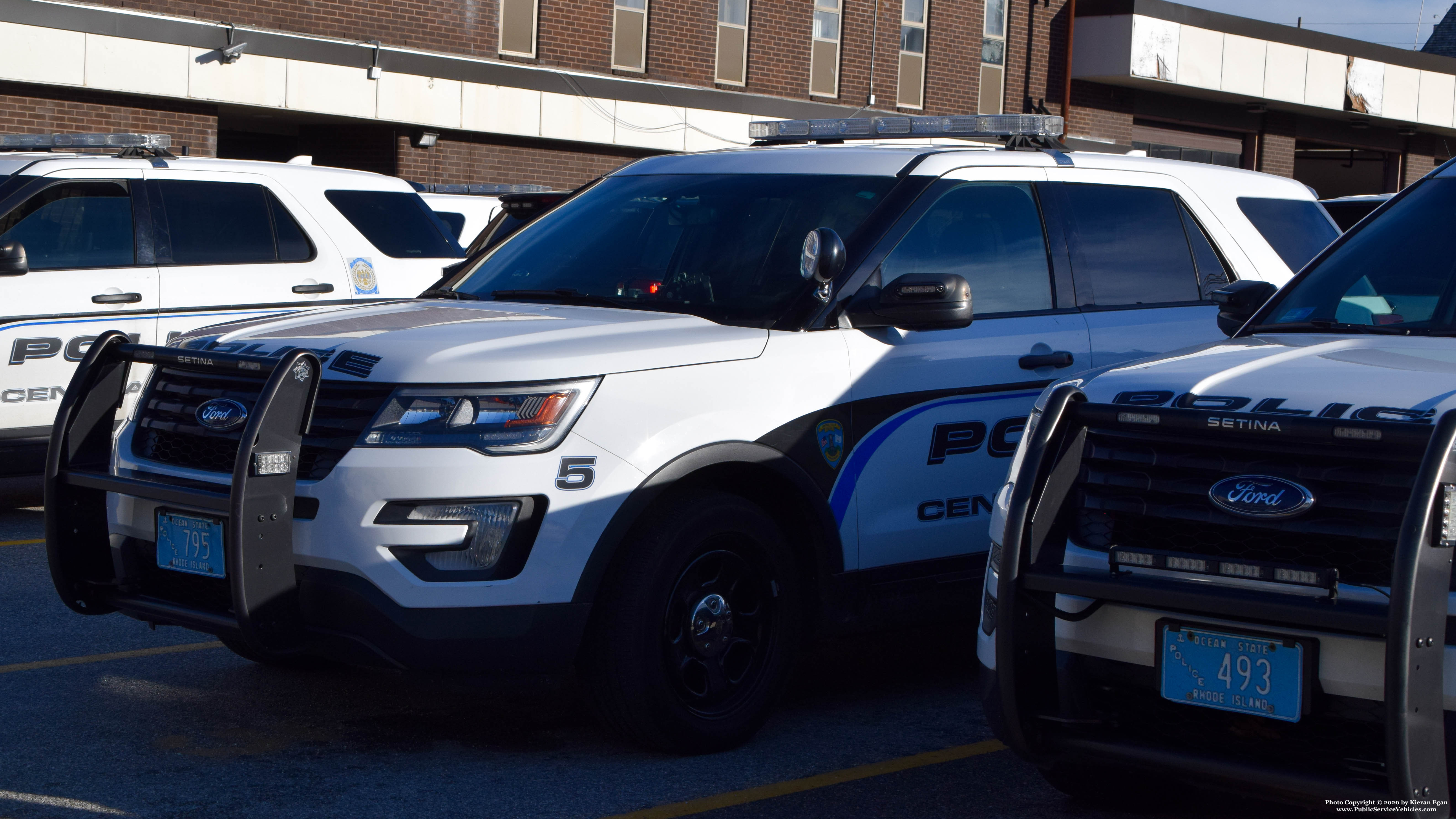 A photo  of Central Falls Police
            Patrol Car 5, a 2019 Ford Police Interceptor Utility             taken by Kieran Egan