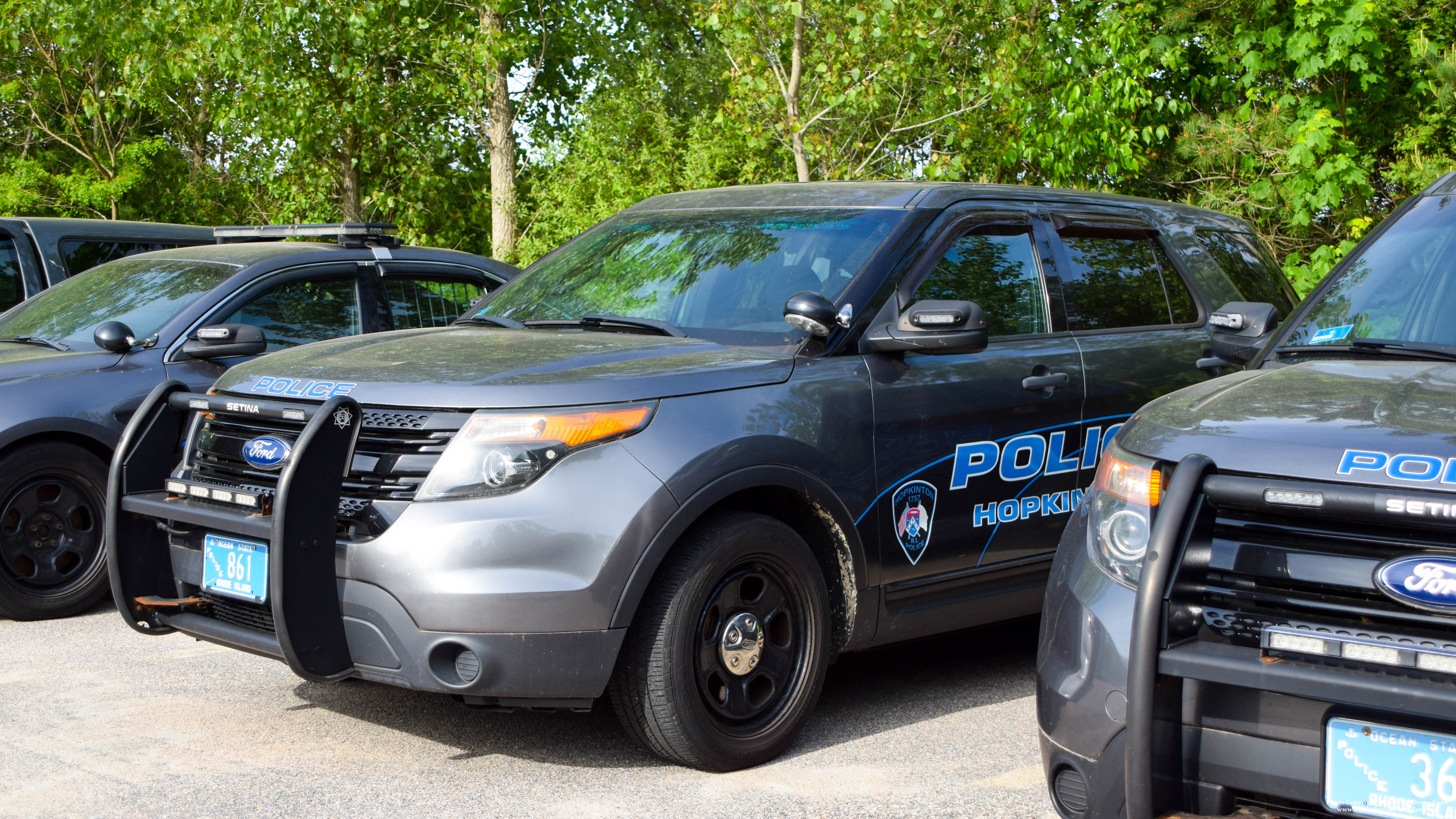 A photo  of Hopkinton Police
            Cruiser 861, a 2013-2015 Ford Police Interceptor Utility             taken by Kieran Egan