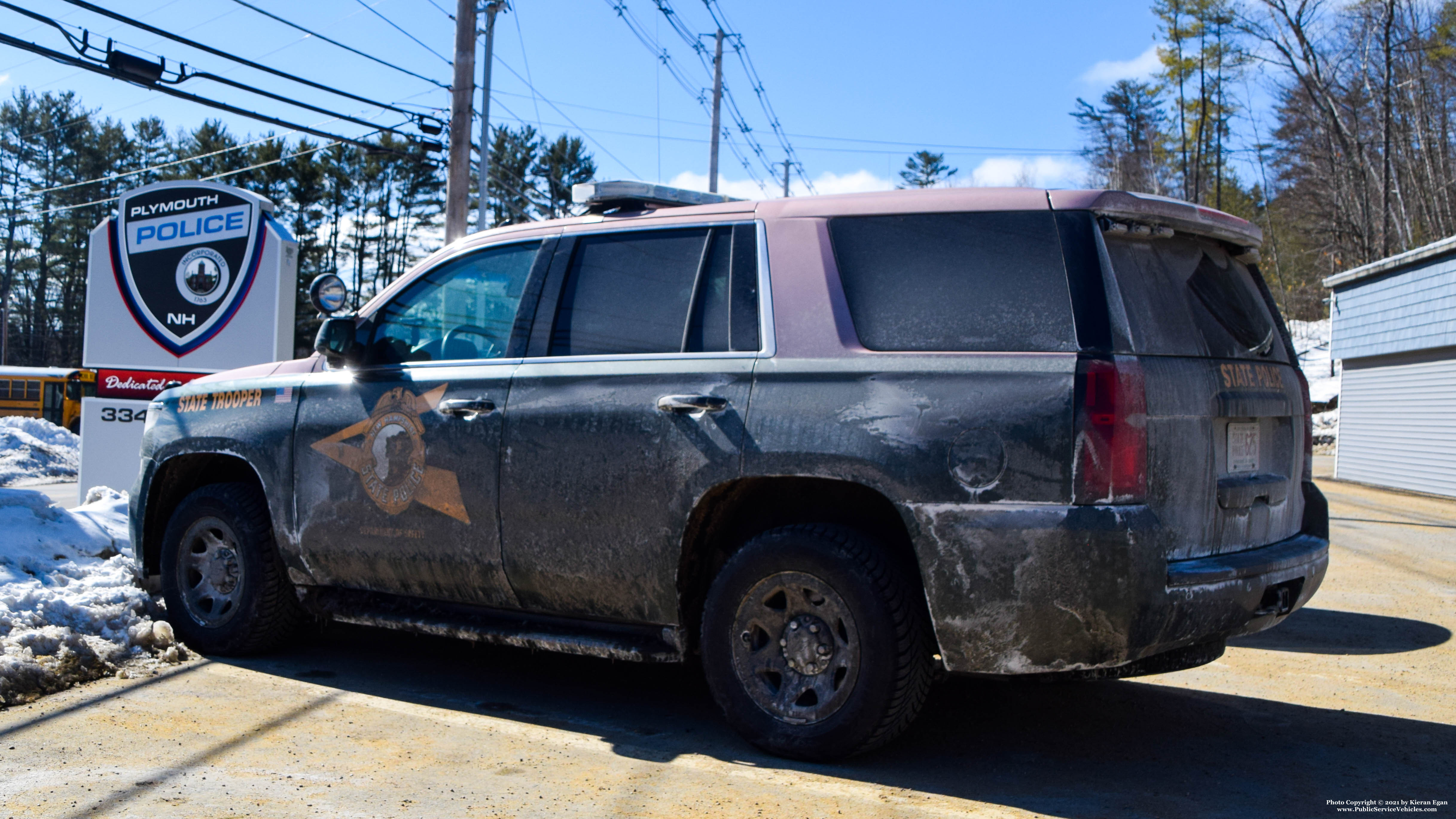 A photo  of New Hampshire State Police
            Cruiser 625, a 2014-2016 Chevrolet Tahoe             taken by Kieran Egan