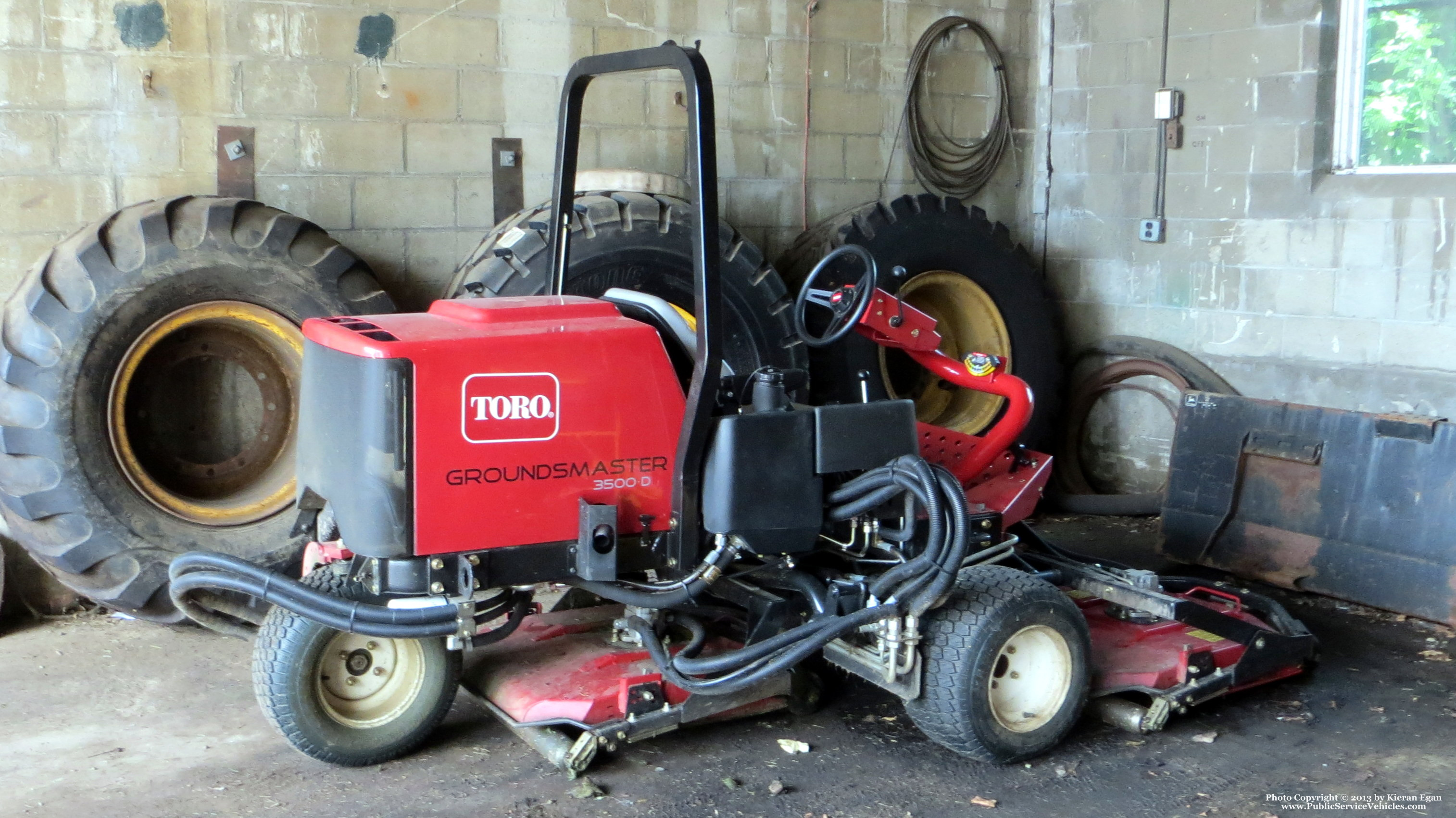 A photo  of Norwood Public Works
            Mower, a 1990-2010 Toro Groundsmaster 3500D             taken by Kieran Egan