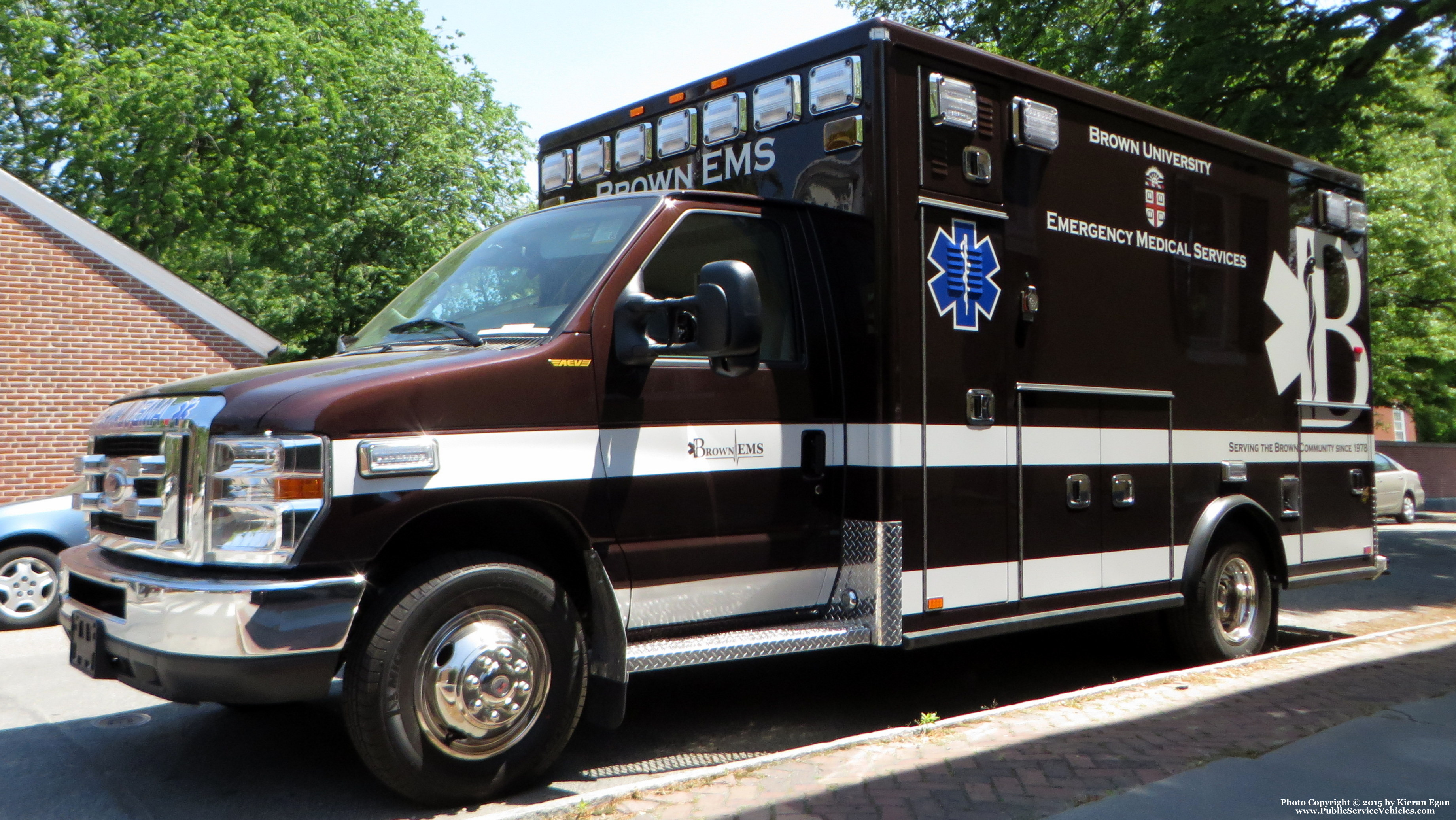 A photo  of Brown EMS
            Ambulance, a 2015 Ford E-450             taken by Kieran Egan