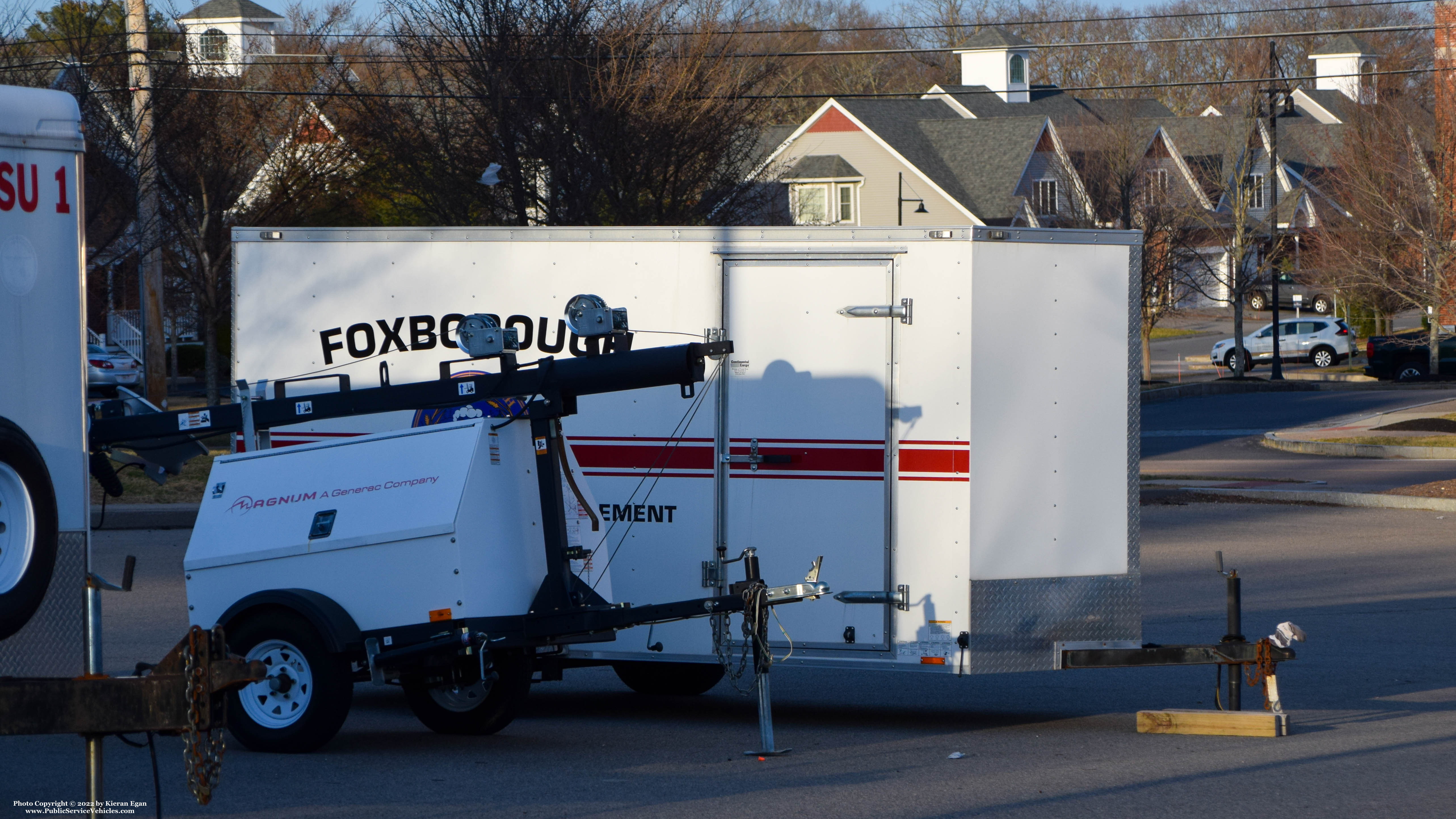 A photo  of Foxborough Police
            Emergency Management Trailer, a 2014 Continental Cargo Value Hauler             taken by Kieran Egan