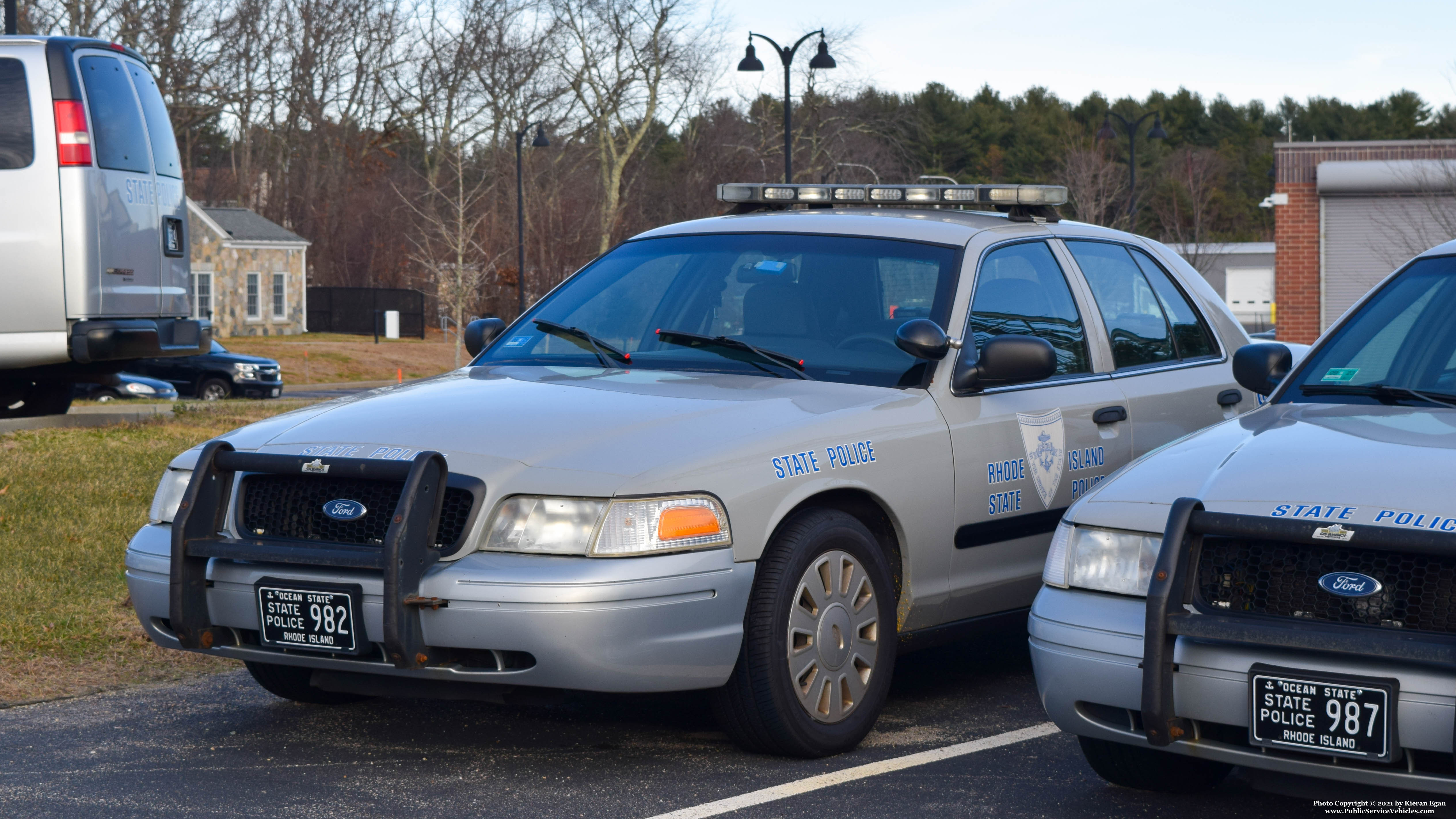 A photo  of Rhode Island State Police
            Cruiser 982, a 2006-2008 Ford Crown Victoria Police Interceptor             taken by Kieran Egan