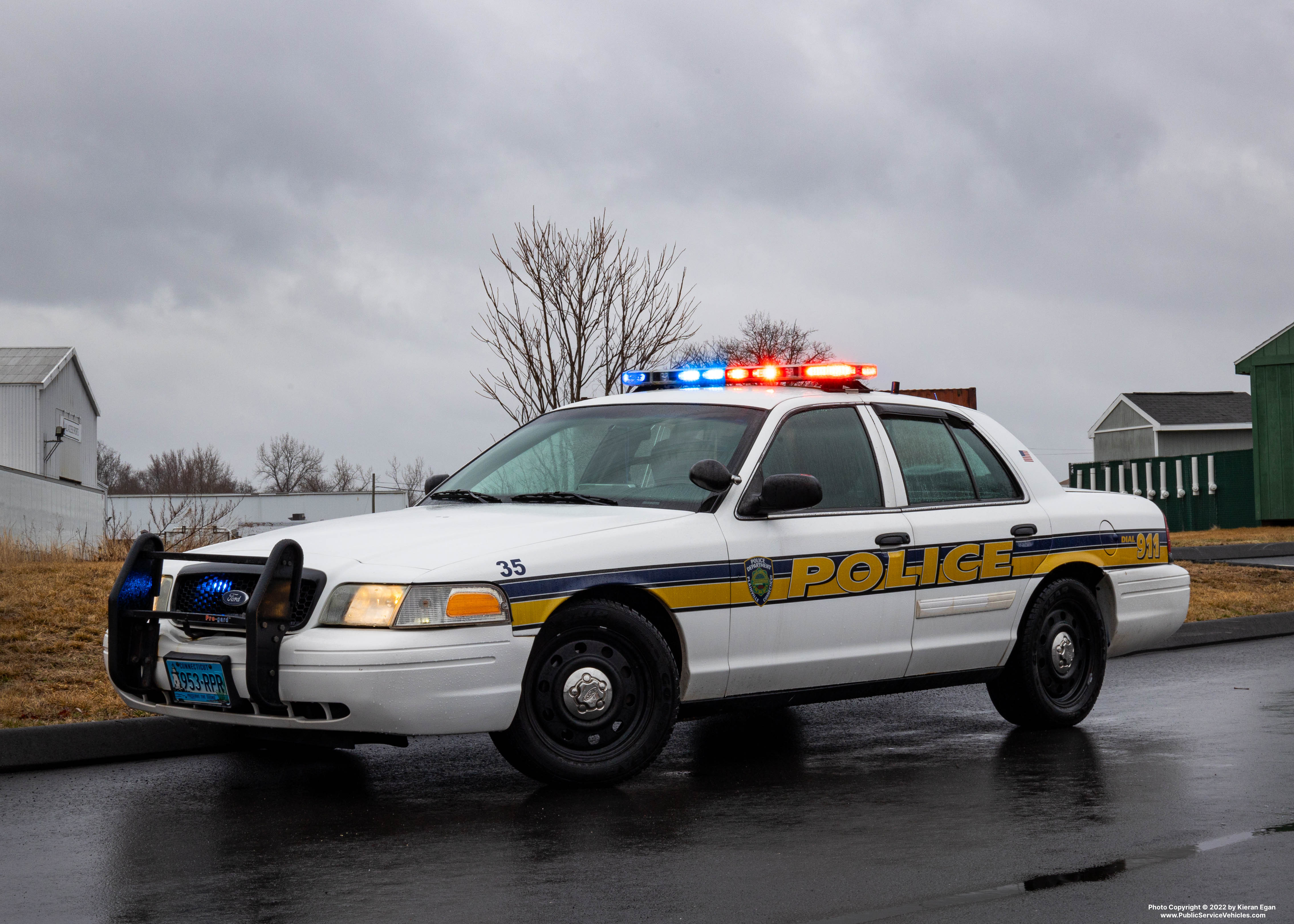 A photo  of Plainville CT Police
            Cruiser 35, a 2011 Ford Crown Victoria Police Interceptor             taken by Kieran Egan